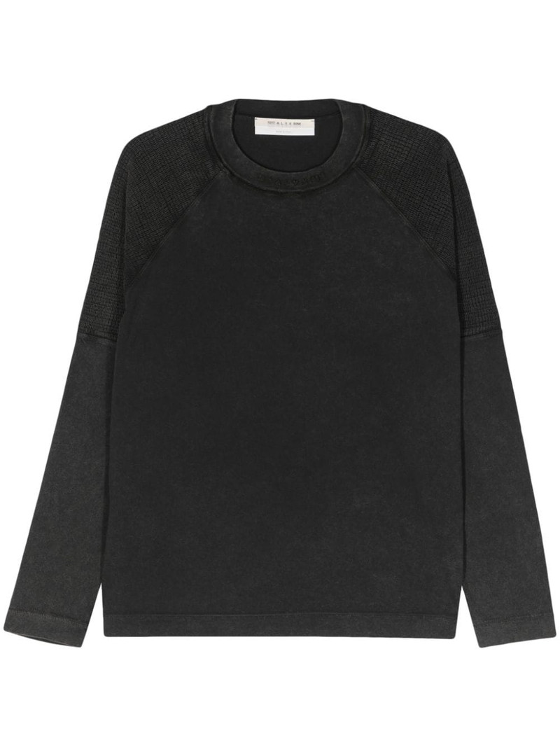 panelled cotton sweatshirt 1