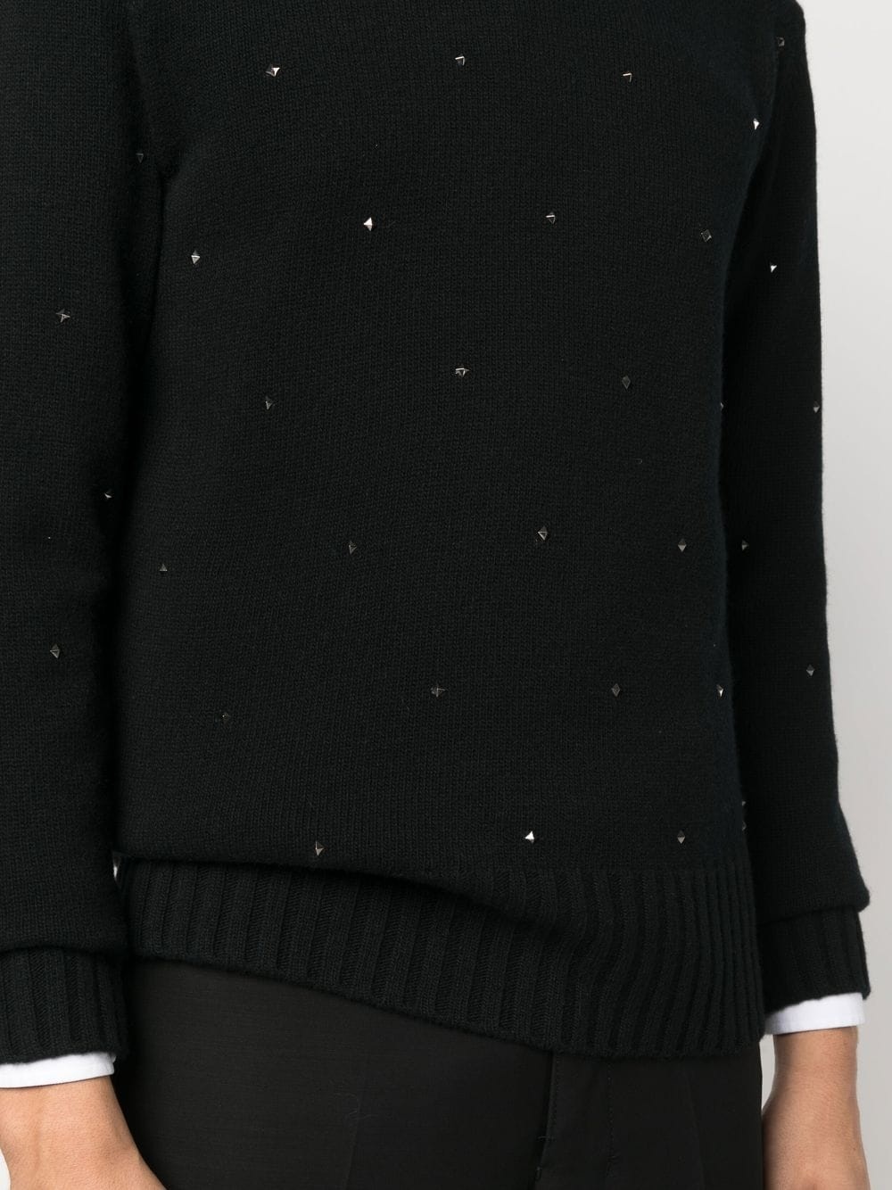 Rockstud spike wool-cashmere jumper - 5