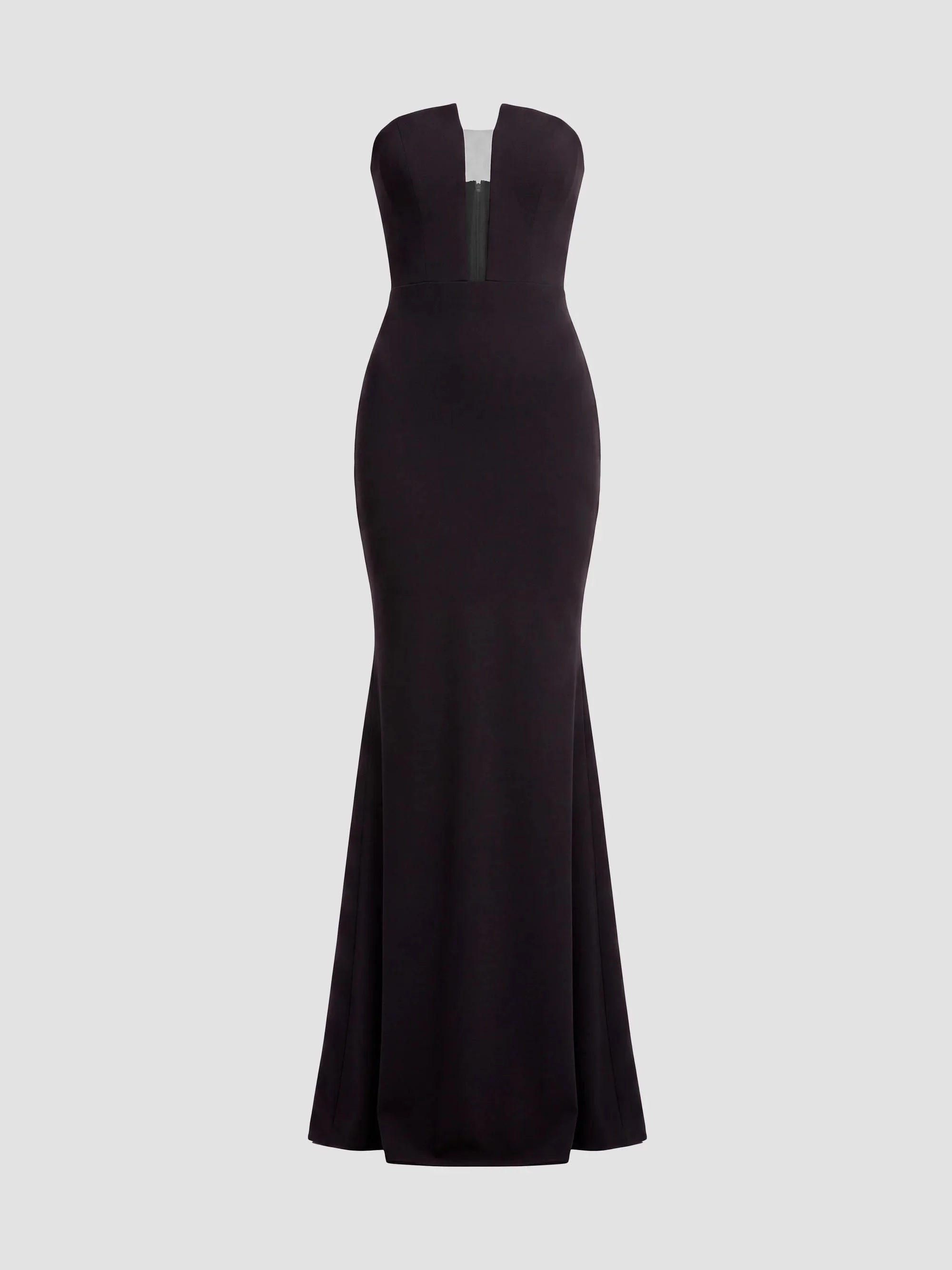 Women's Izzy Strapless Crepe Mermaid Maxi Dress - Black - 1