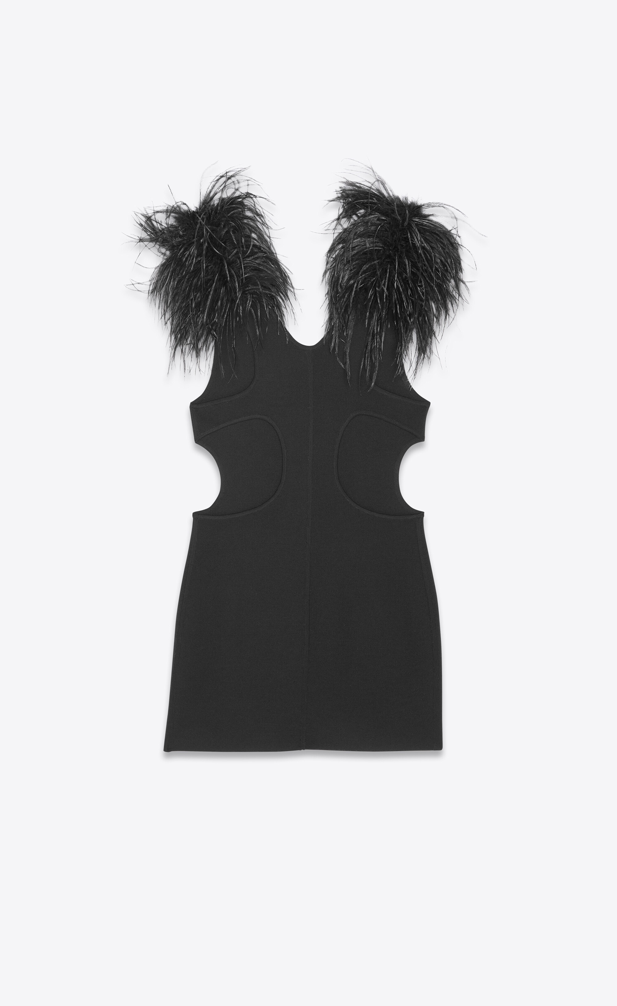 mini dress in wool and feathers - 3