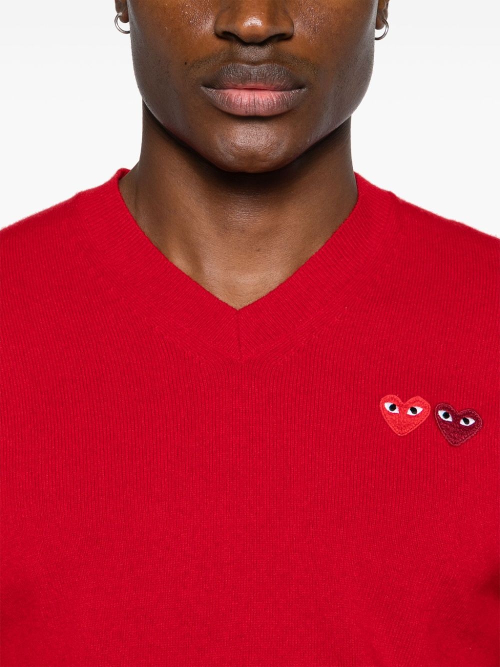 heart-patch wool jumper - 6