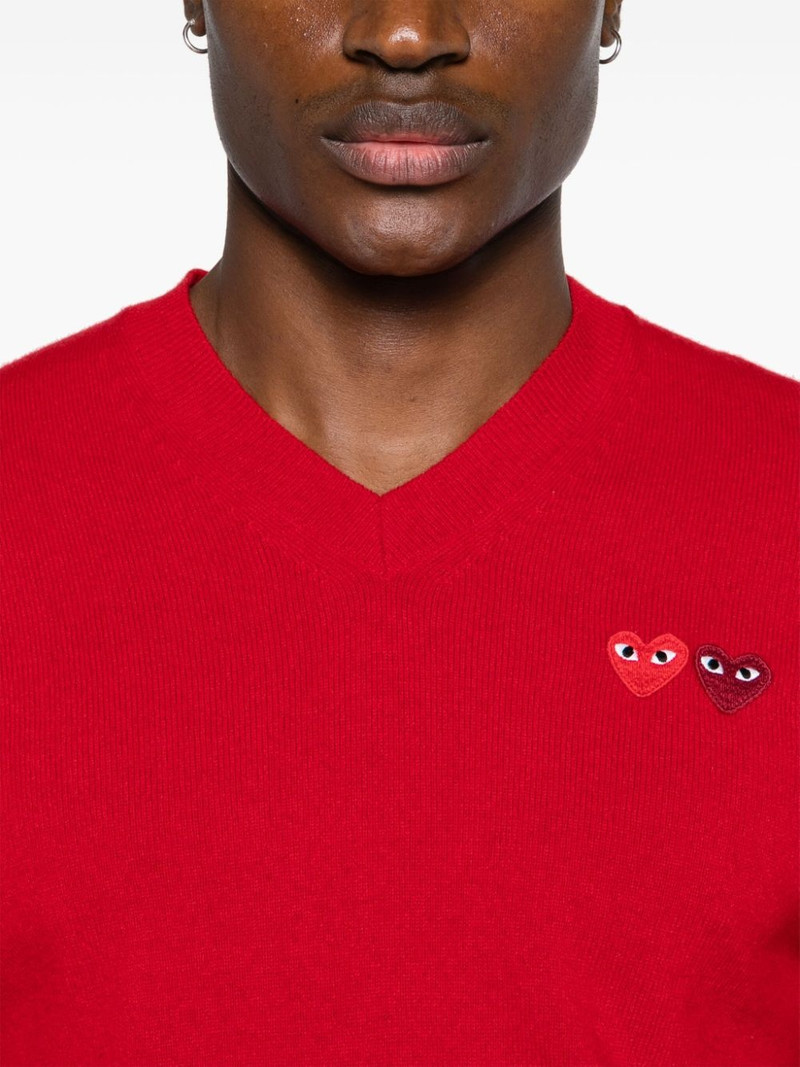 heart-patch wool jumper 6