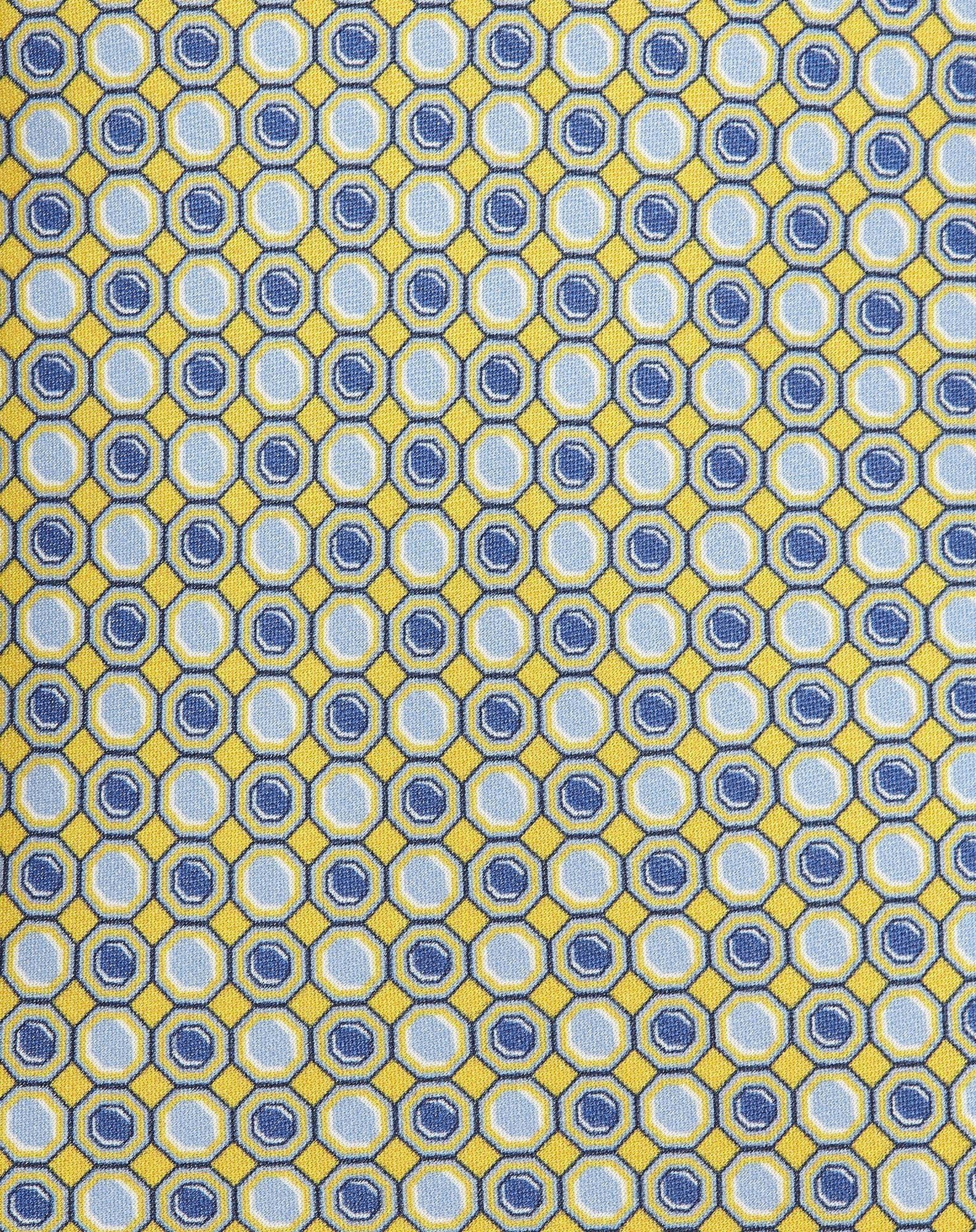 Yellow printed satin tie - 4