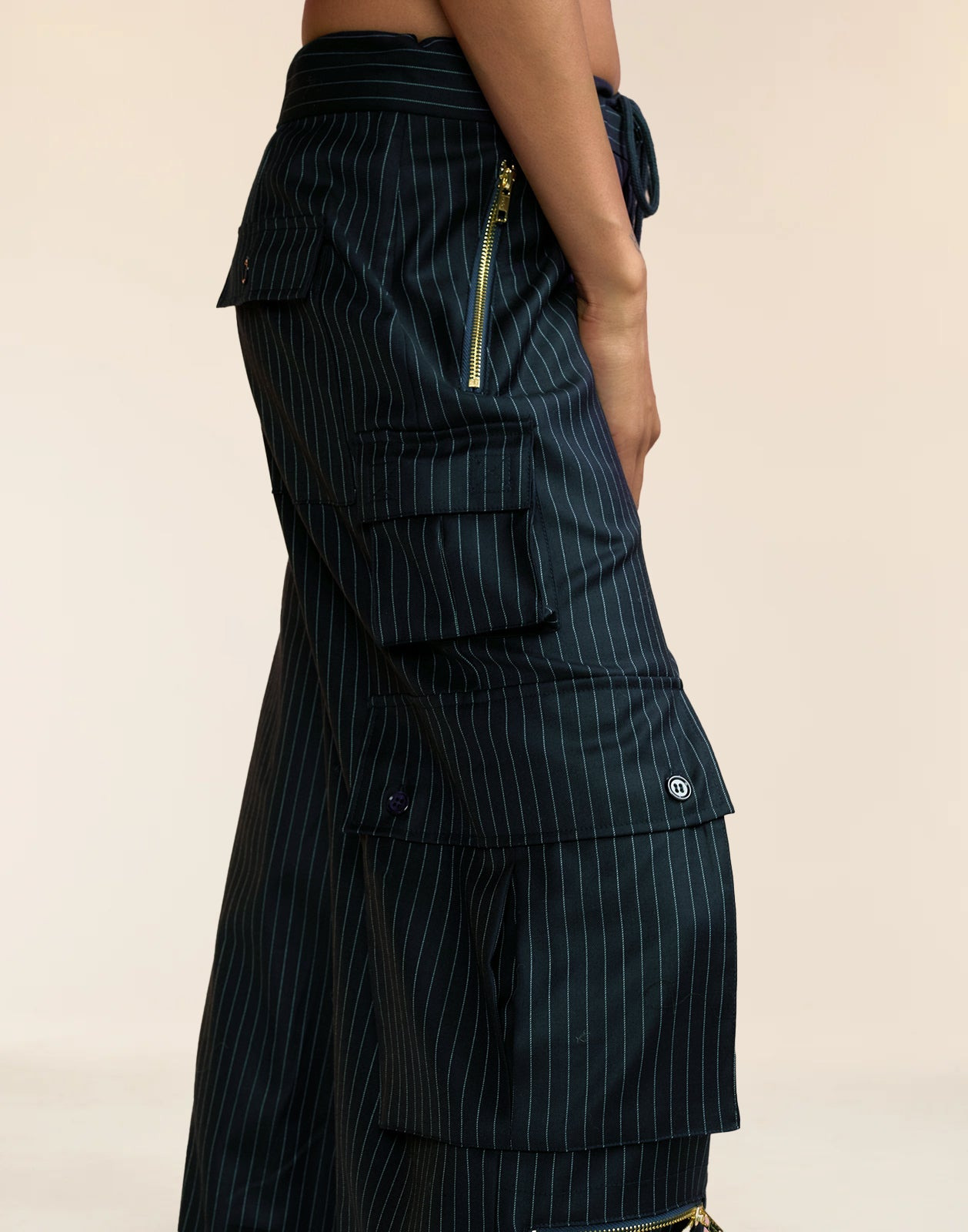 Pinstripe Cargo Pants - 6