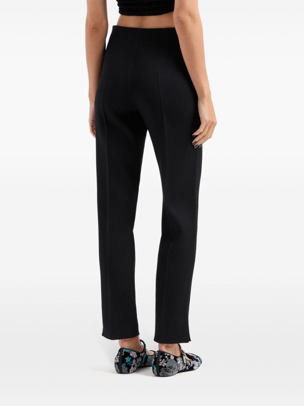 straight-leg wool trousers - 3