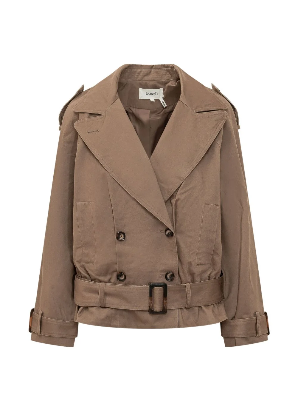 double-breasted belted jacket - 1