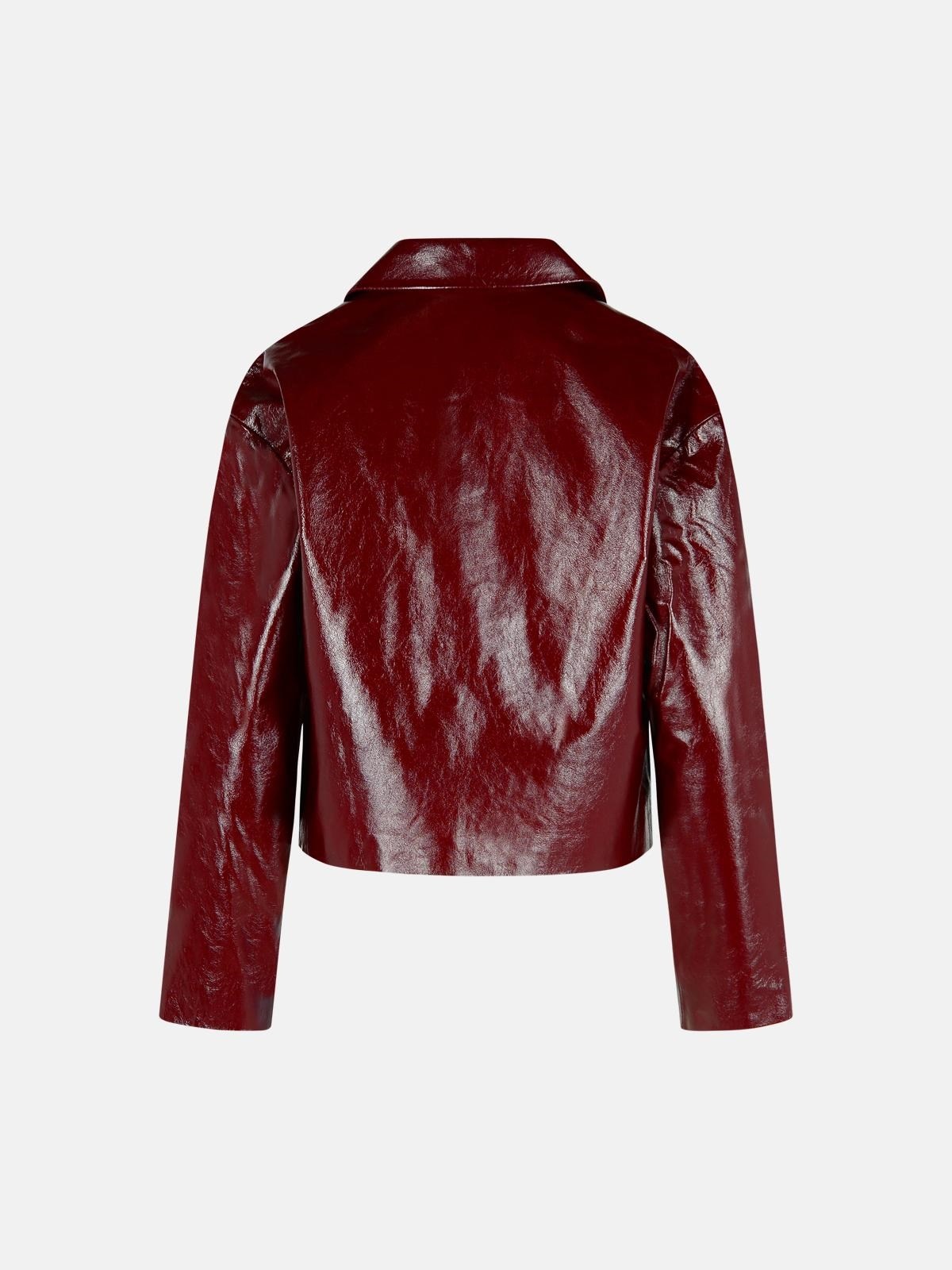 BURGUNDY LEATHER JACKET - 3