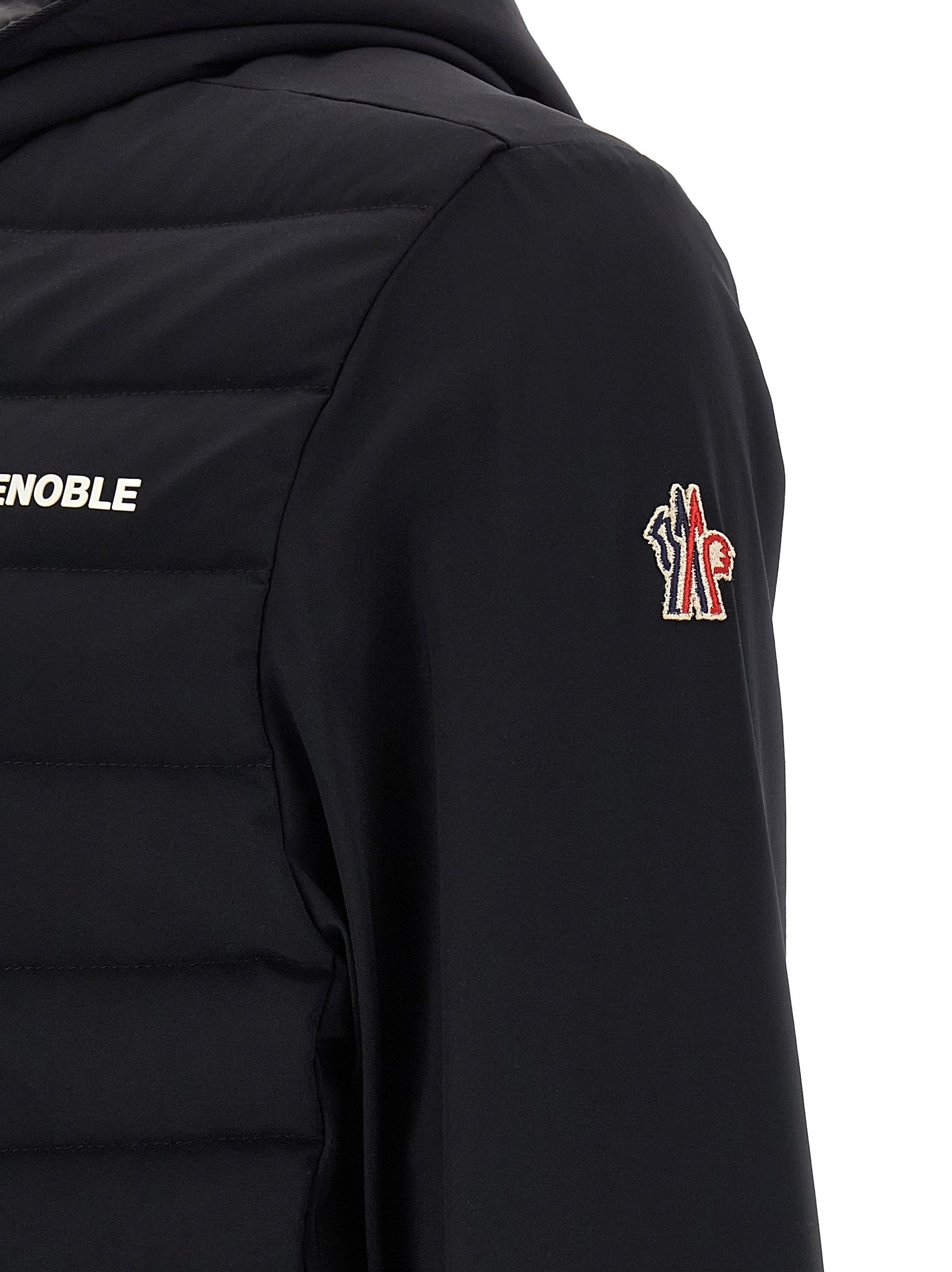 Silicone Logo Jacket Puffer Jackets Black - 4