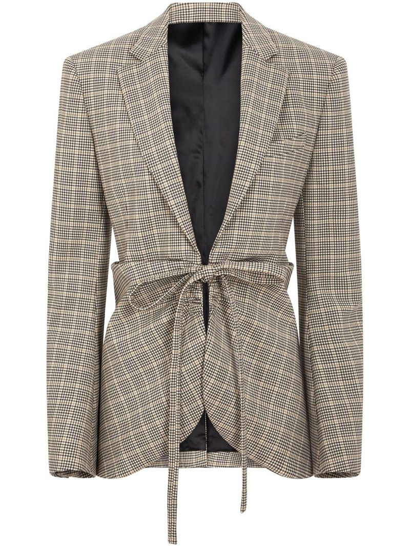 plaid check fitted jacket 1