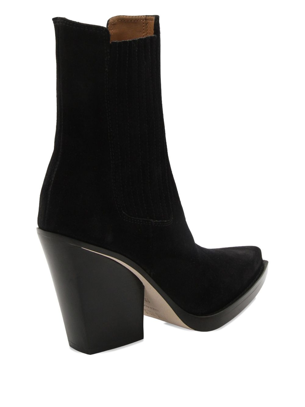 elastic-panel pointed-toe boots - 4