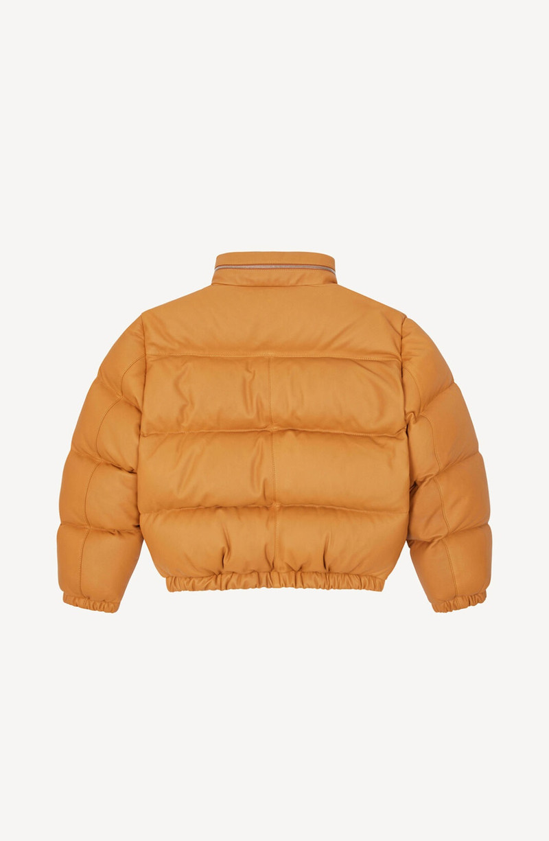 KENZO Boxy leather puffer jacket outlook