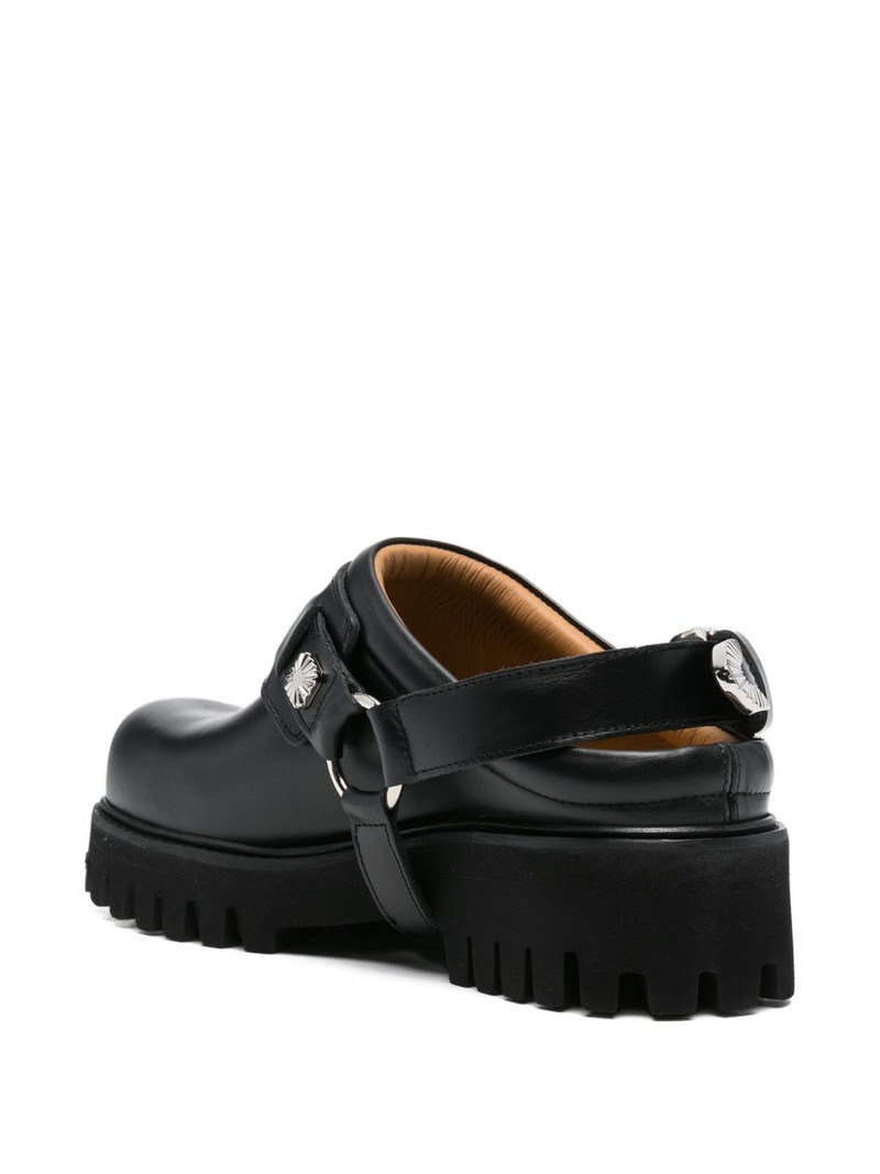 buckle leather mules 3