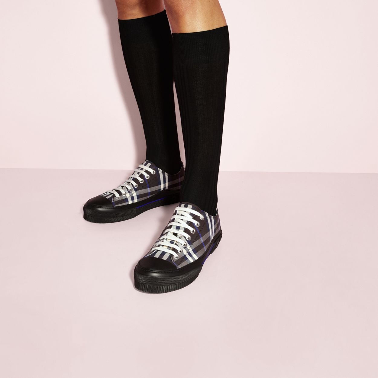 Check Cotton Sneakers - 7