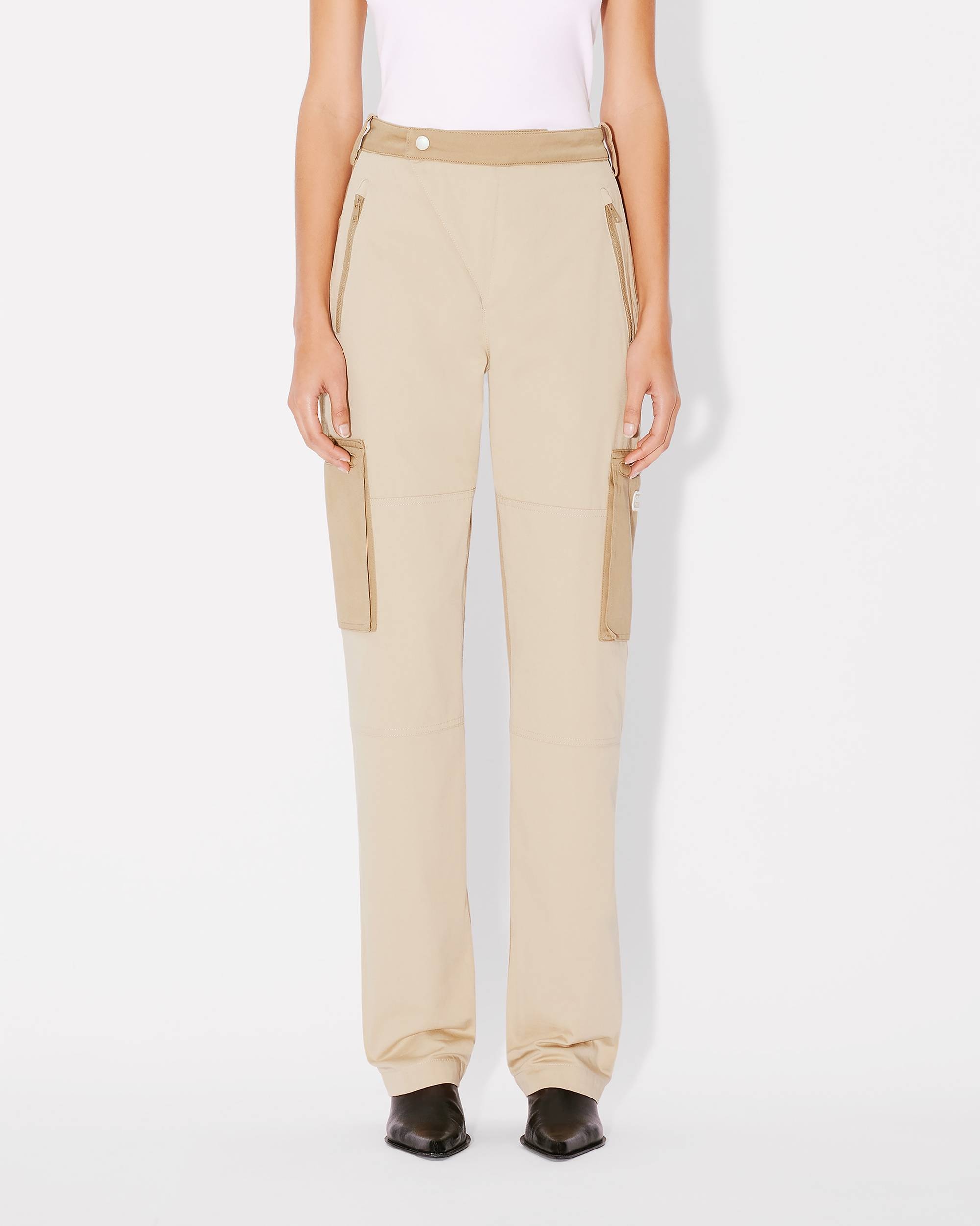 Cotton fitted cargo pants - 4