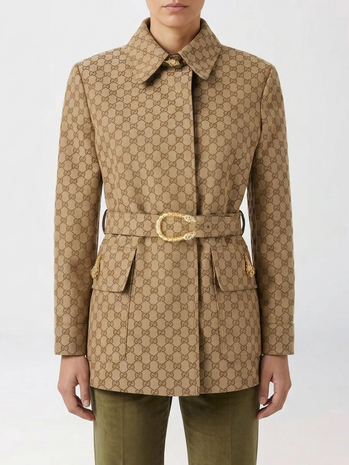 Gucci Women Gucci Gg Cotton Blend Jacket - 1