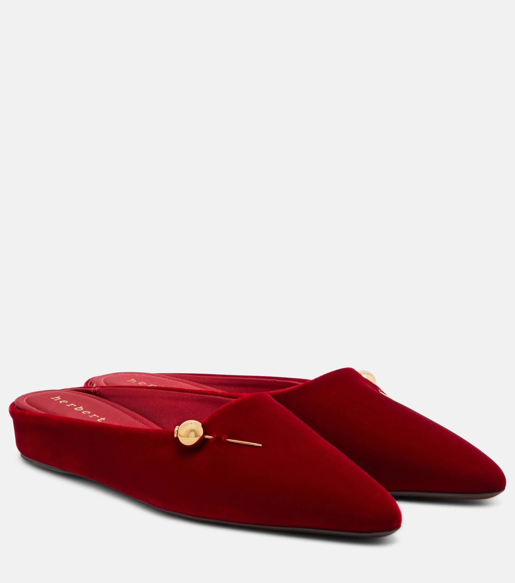 Sleep On It velvet wedge mules - 1