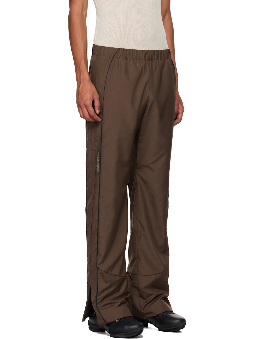Brown Recycled Polyester Track Pants - 2