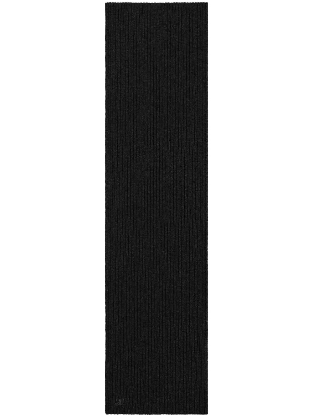 ribbed wool scarf - 1