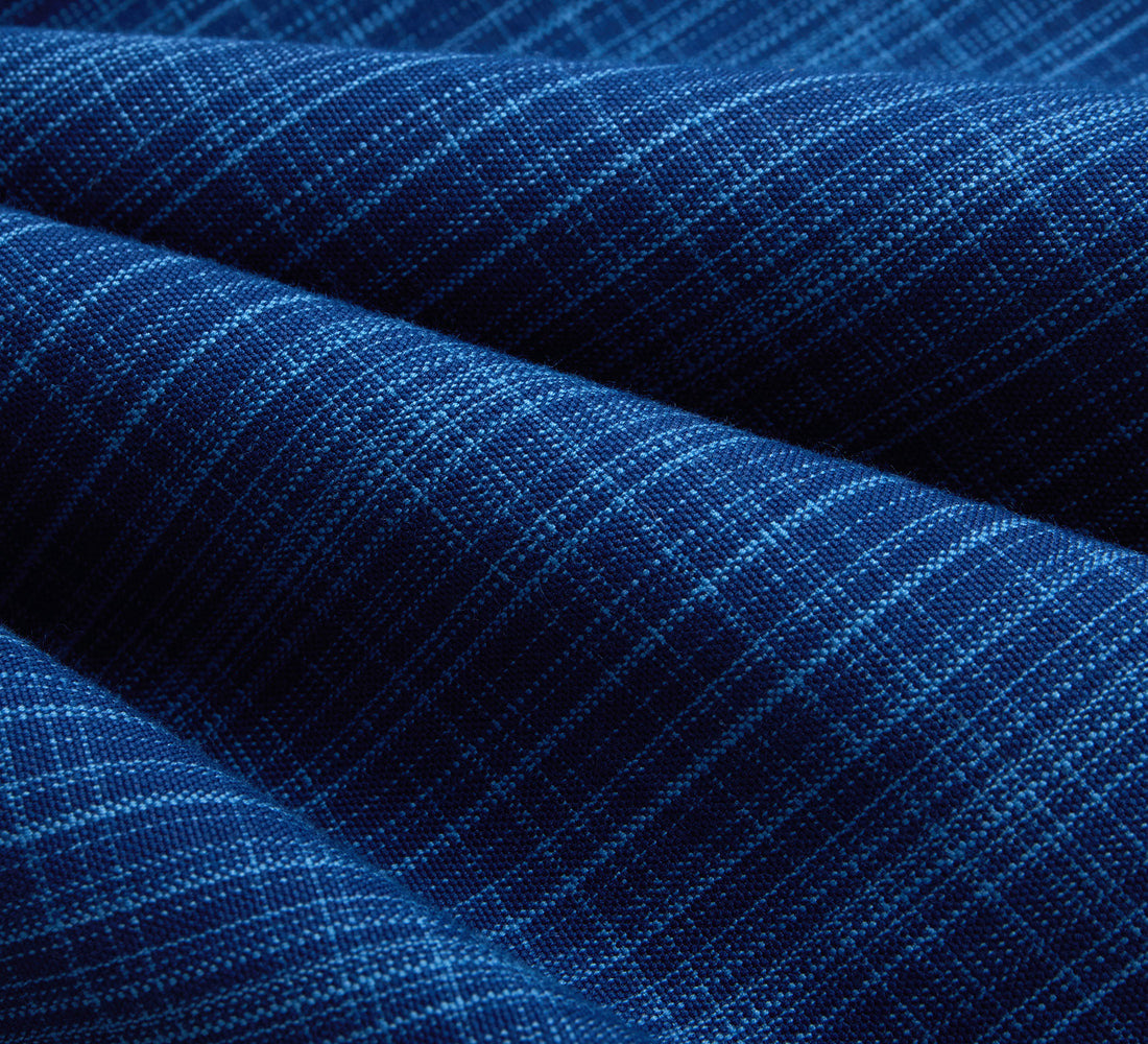 Vacation Shirt - Indigo Microcheck - 4