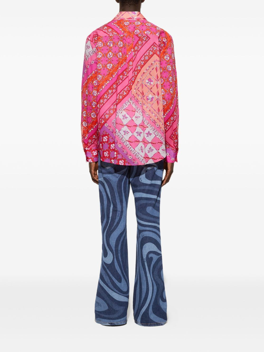 Festa-print cotton shirt - 4