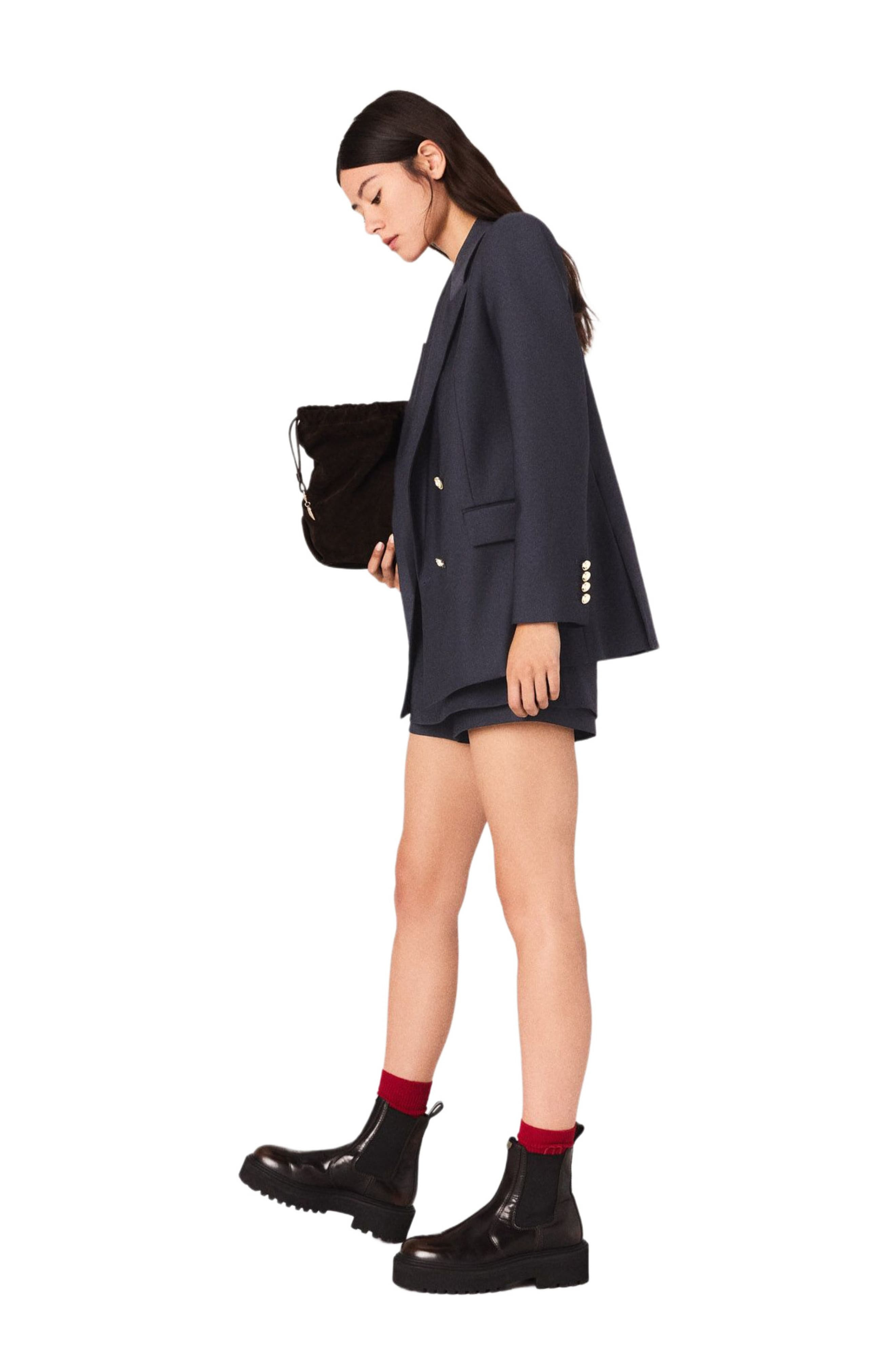 maje Blazer with gold buttons in Navy at Nordstrom - 4