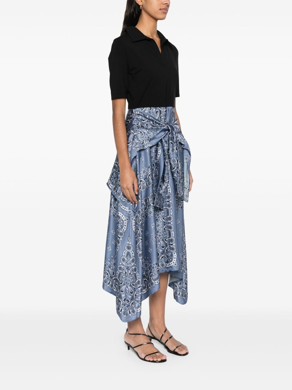 panelled midi dress - 3