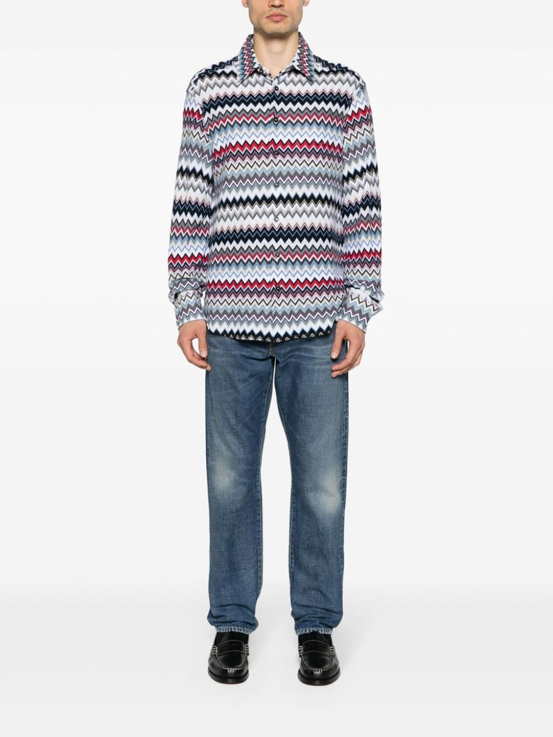 Missoni chevron-knit cotton shirt outlook