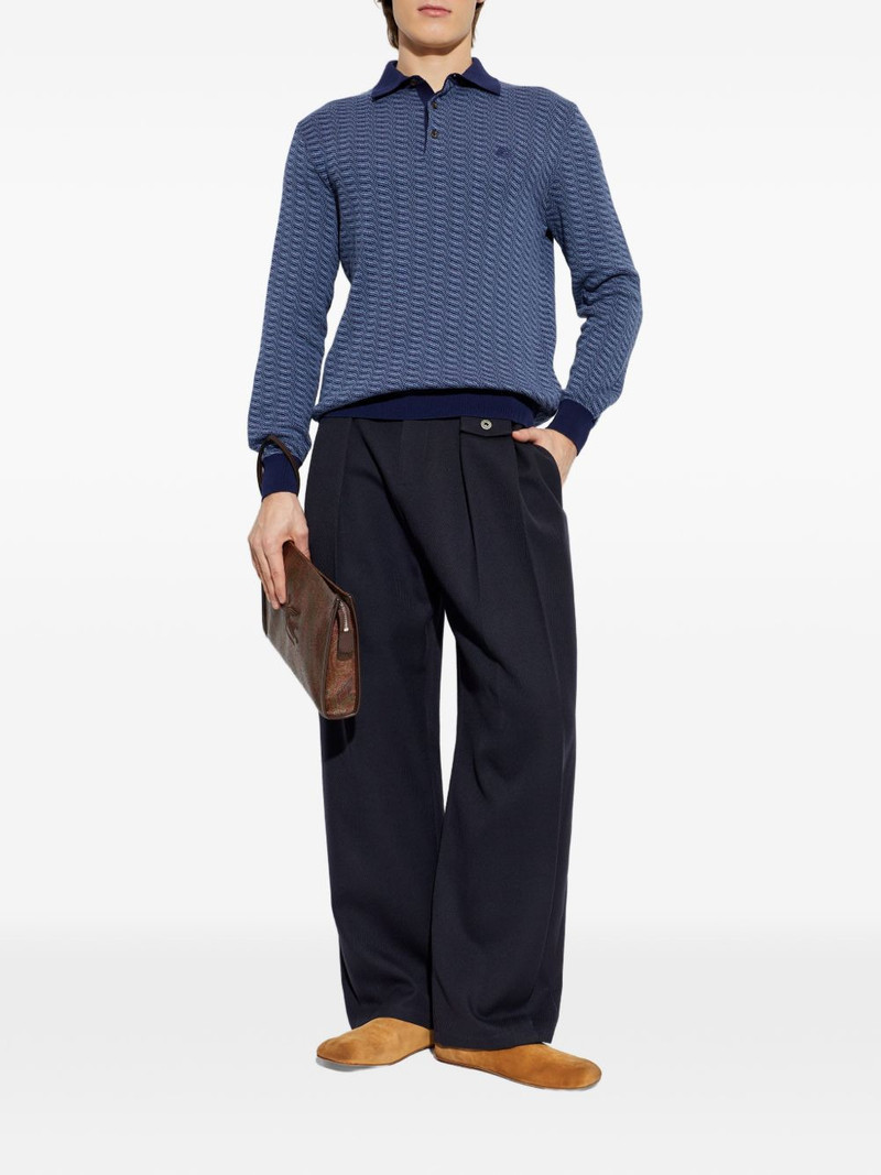 Etro patterned buttoned polo shirt outlook