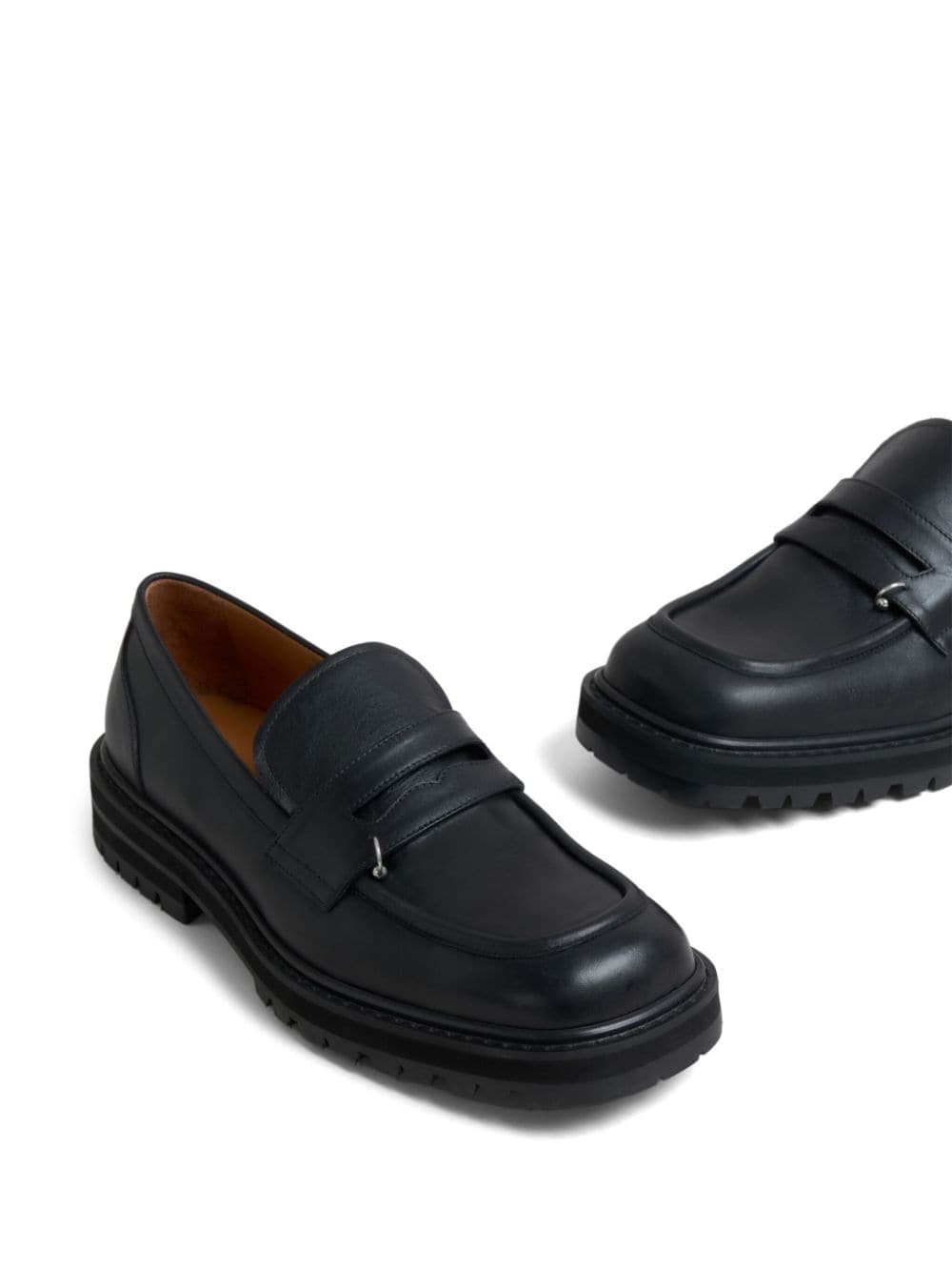 ring embellishment loafers - 5