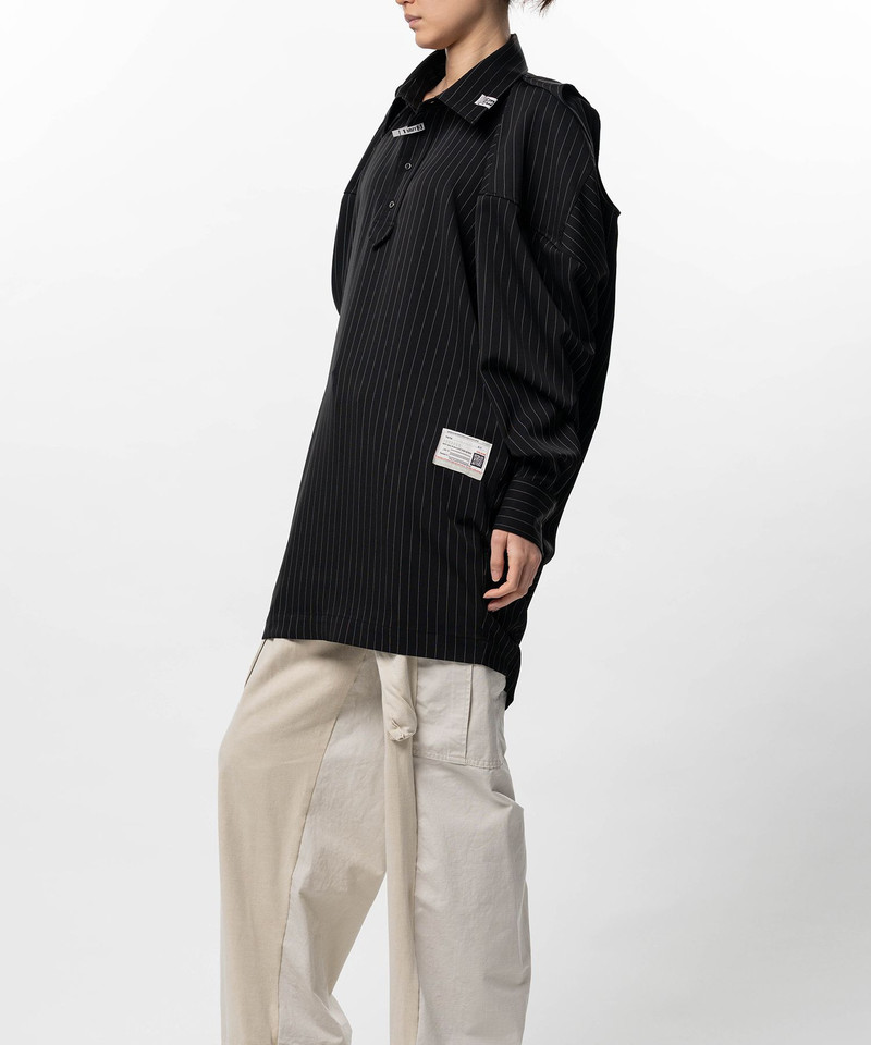 Vest Combined Stripe Shirt Dress 5