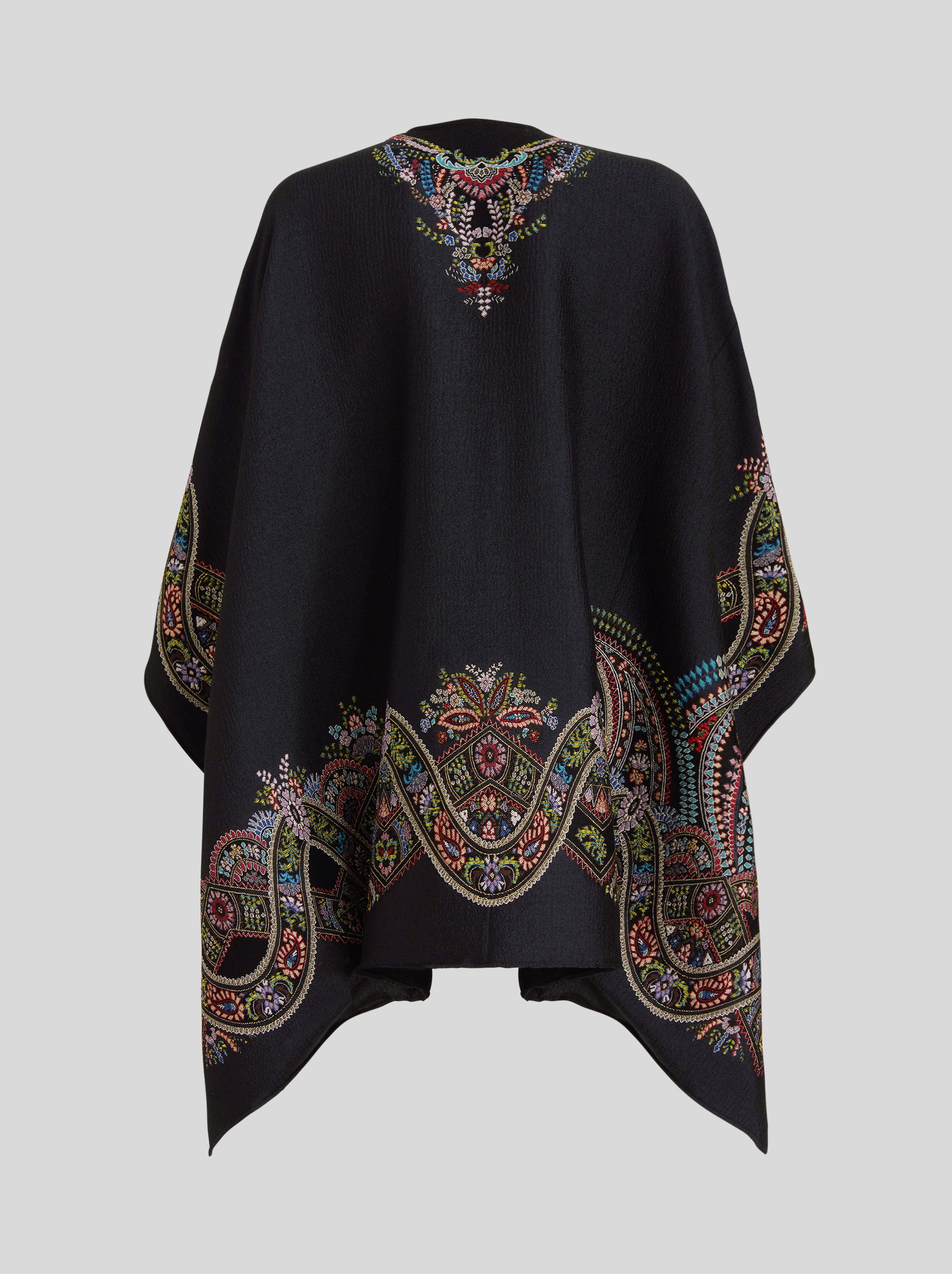 FLORAL PAISLEY JACQUARD CAPE - 5