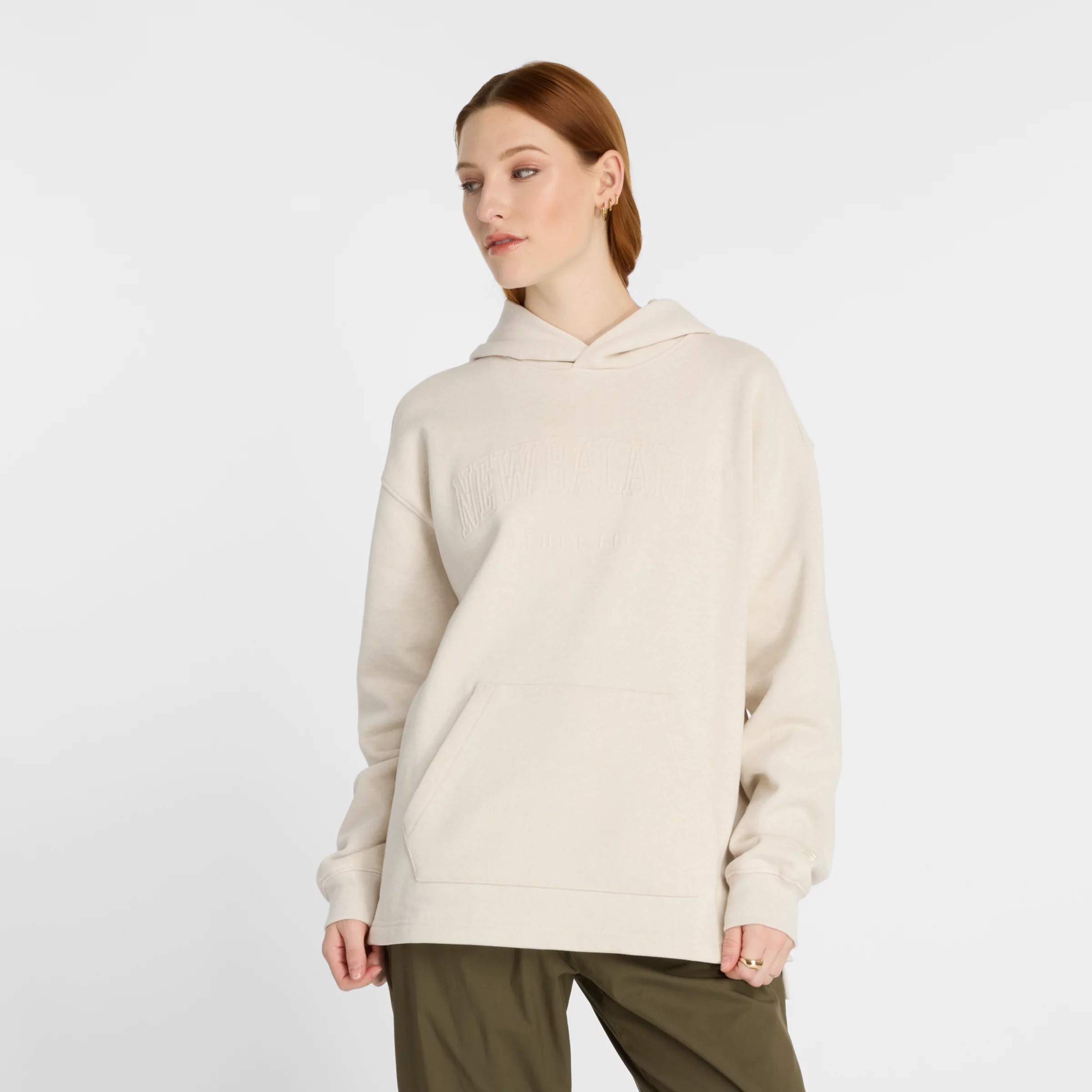 Women's Embossed Graphic Fleece Hoodie - 1