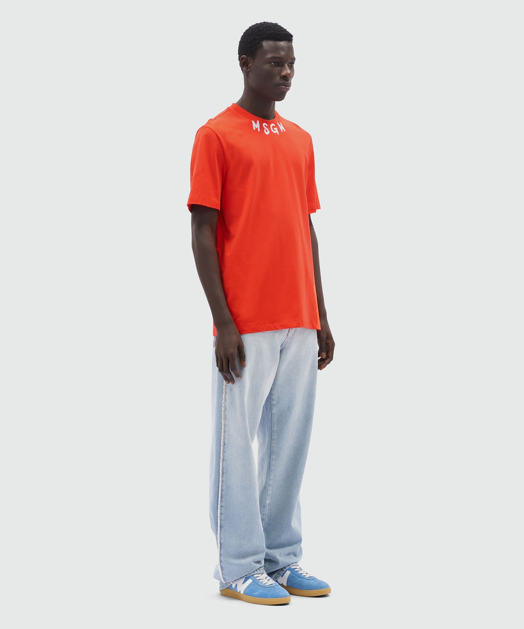 Coral jersey T-Shirt with brushed logo - 4