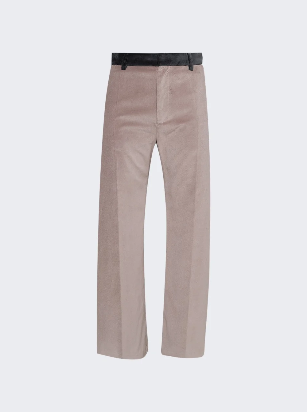 Velvet Trousers With Contrast Waistband Atmosphere - 1