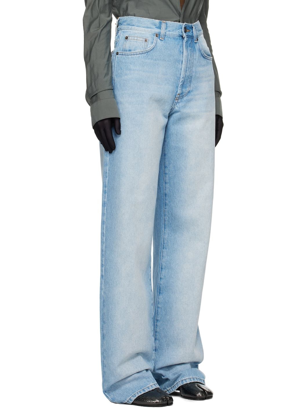 Blue Wide Jeans - 2
