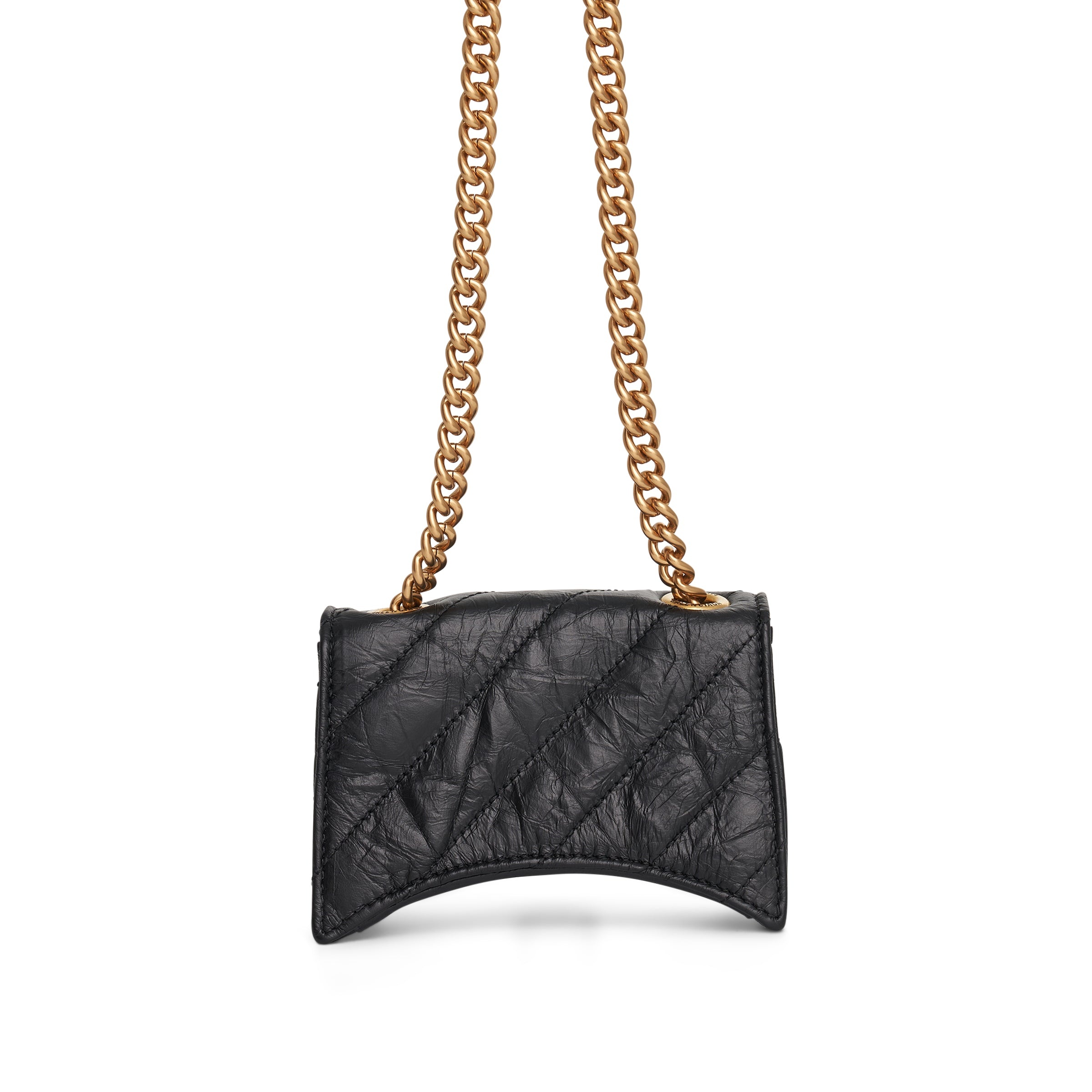Crush Chain Mini Bag in Black - 4