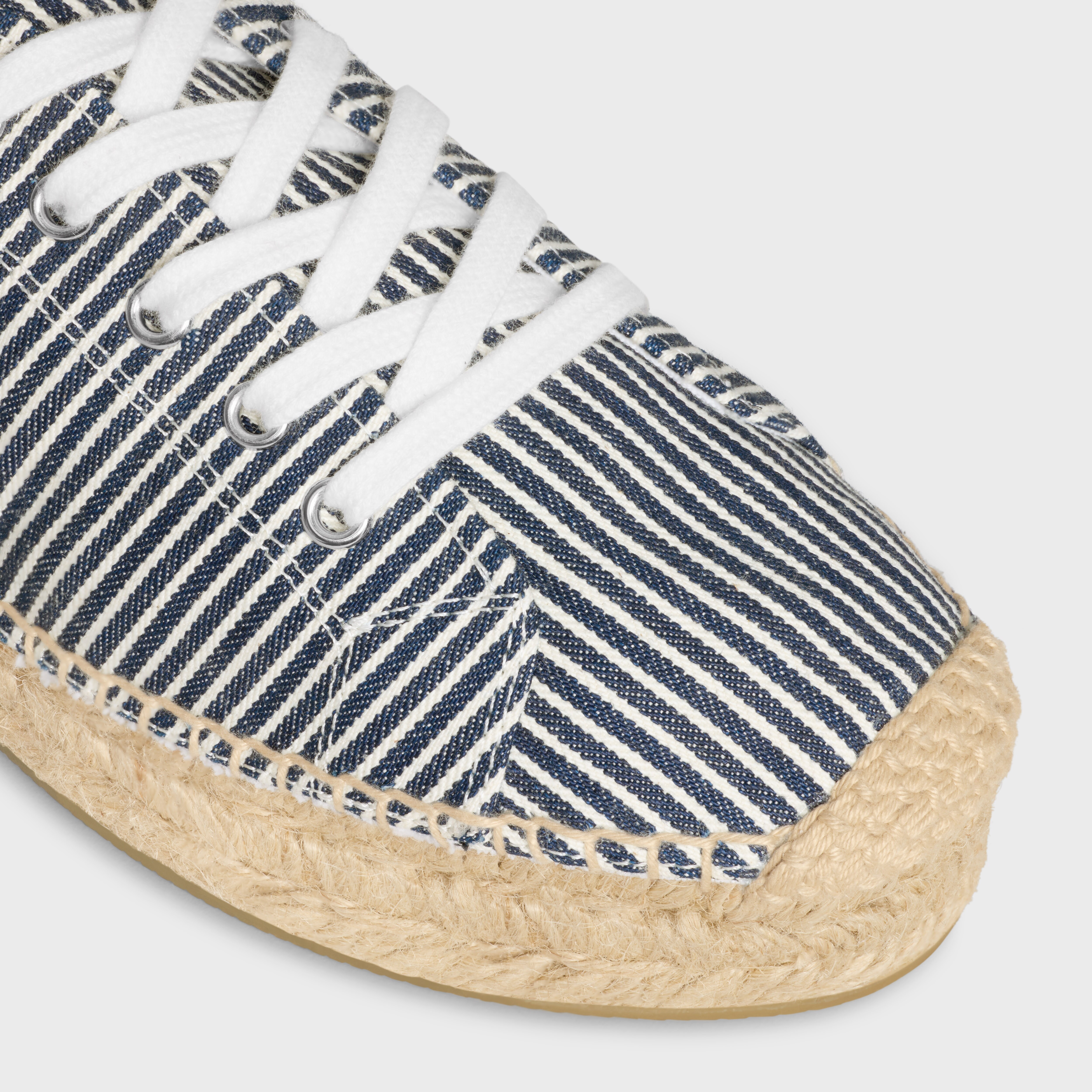 LES ESPADRILLES CELINE LACE-UP IN Oshkosh canvas and Calfskin - 4