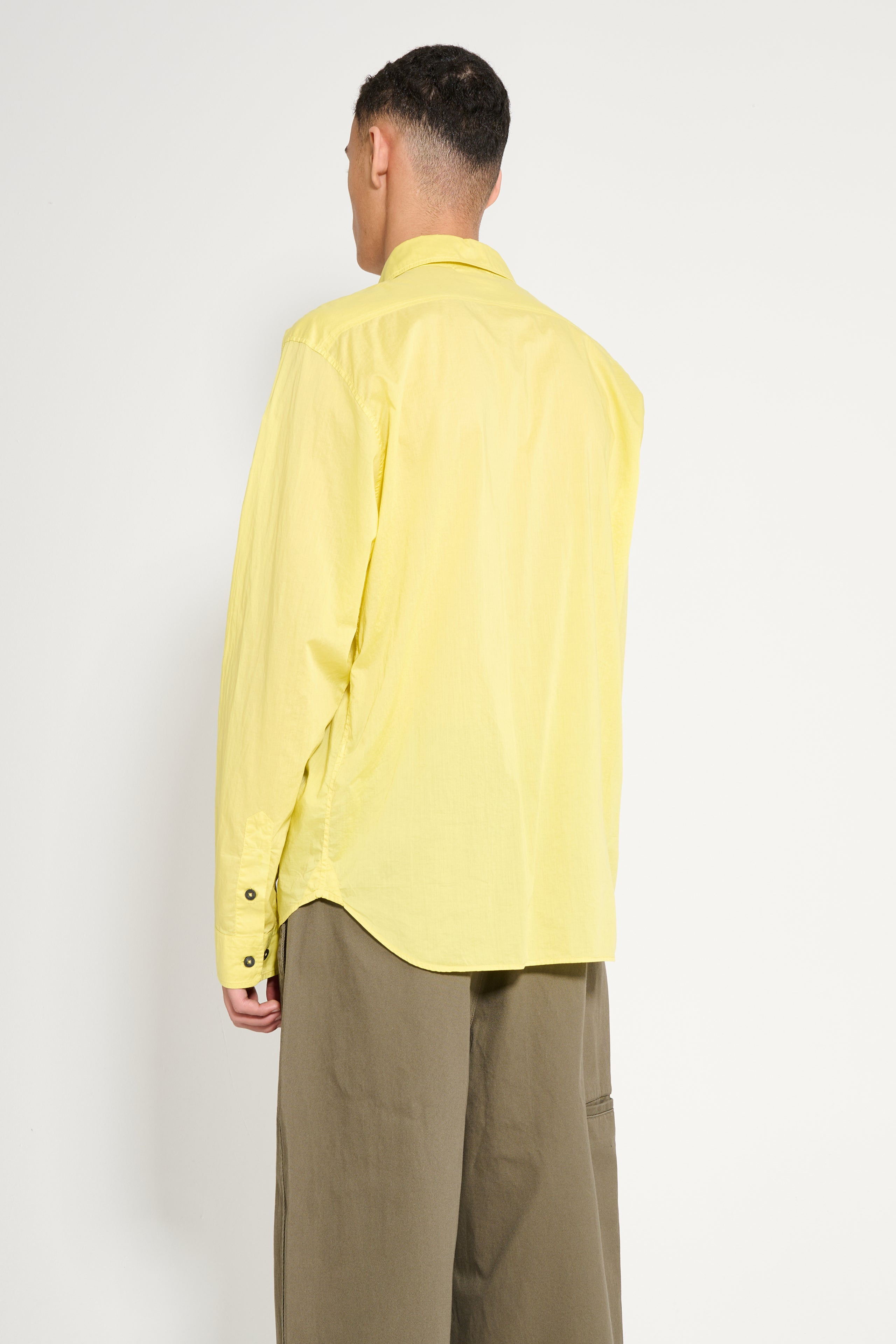 C.P. COMPANY SHIRT GAUZE BRIGHT YELLOW - 3