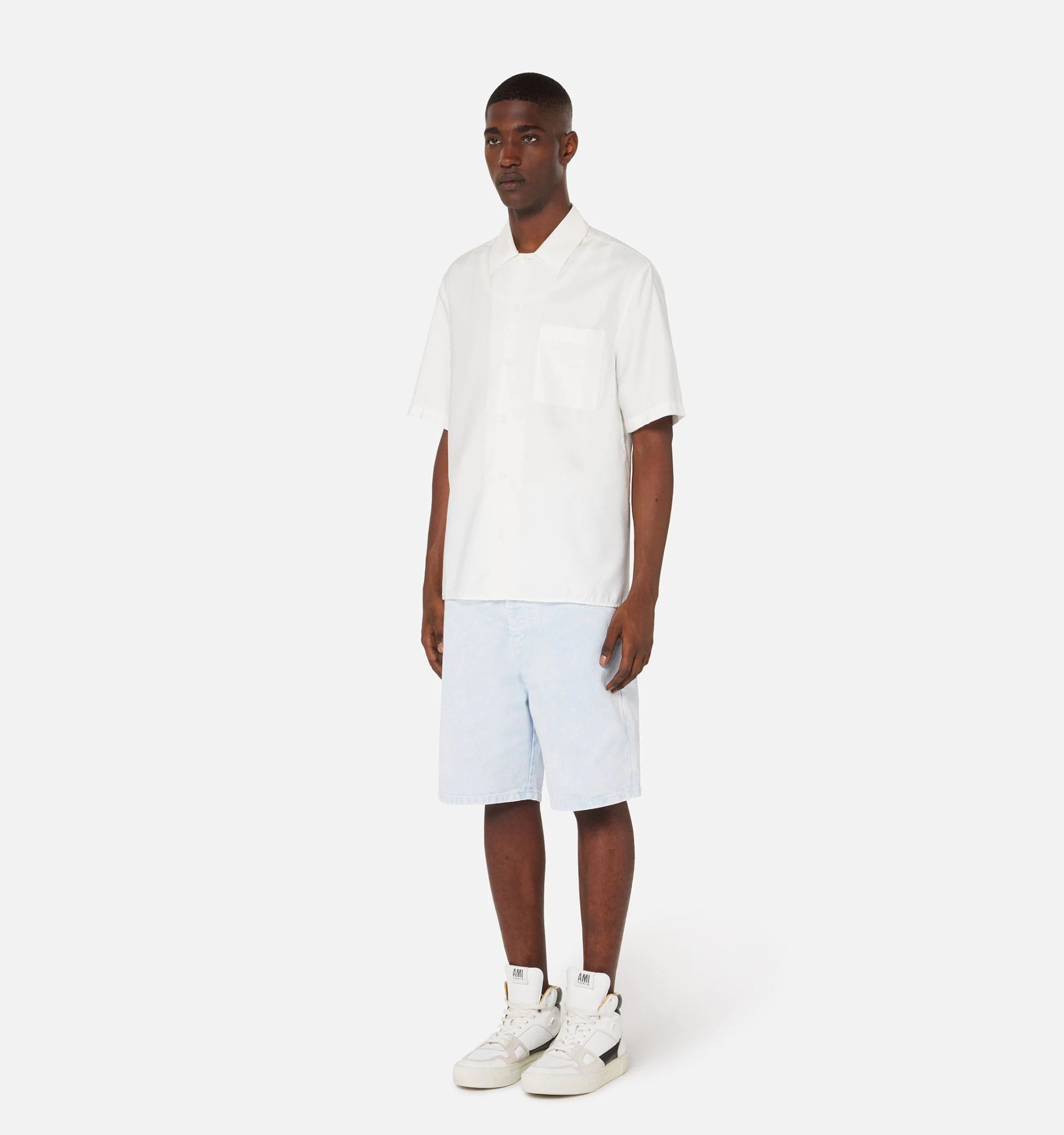 Col Requin Shirt With Ami Satin Label - 3