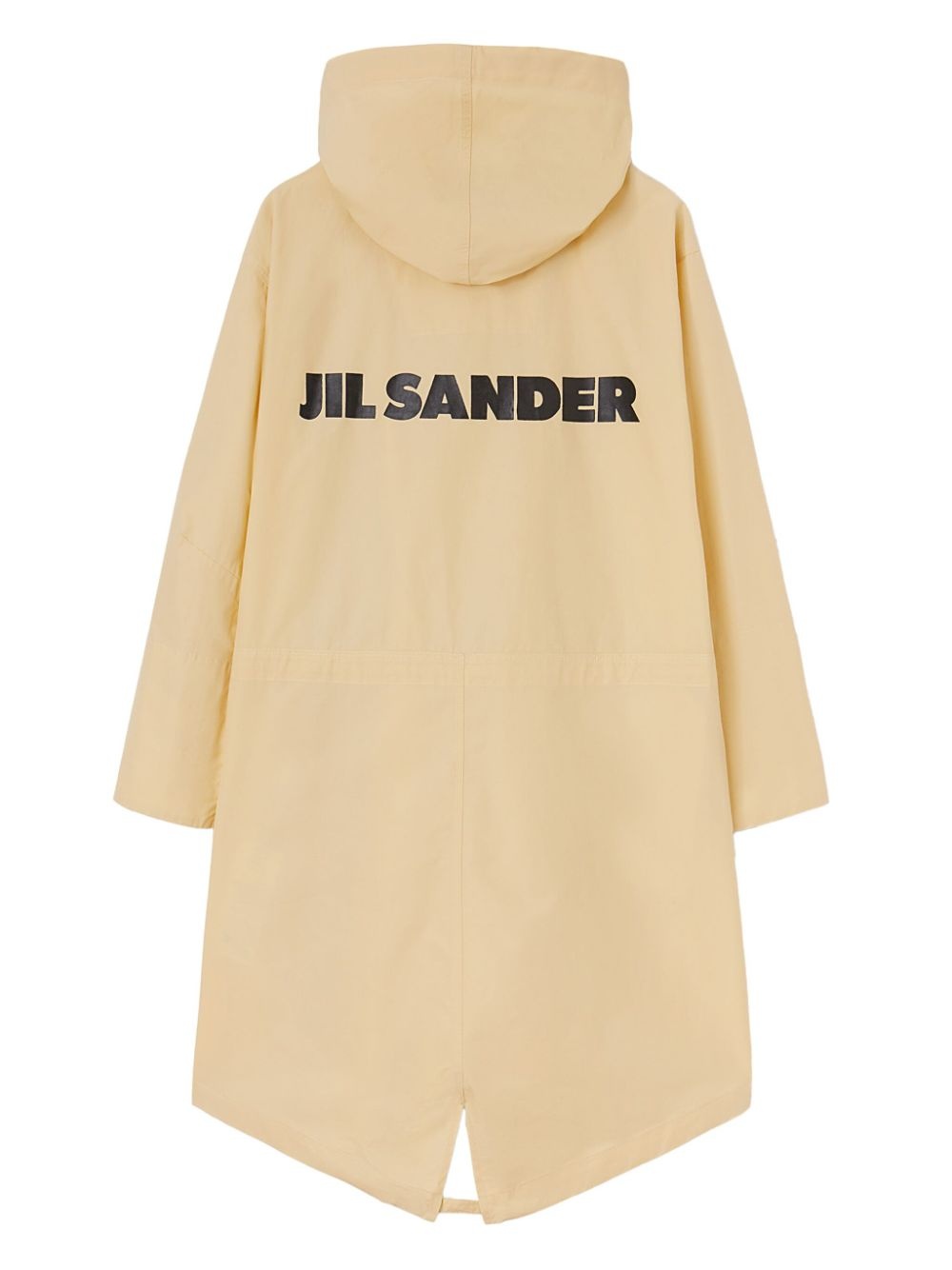 logo print drawstring coat - 5