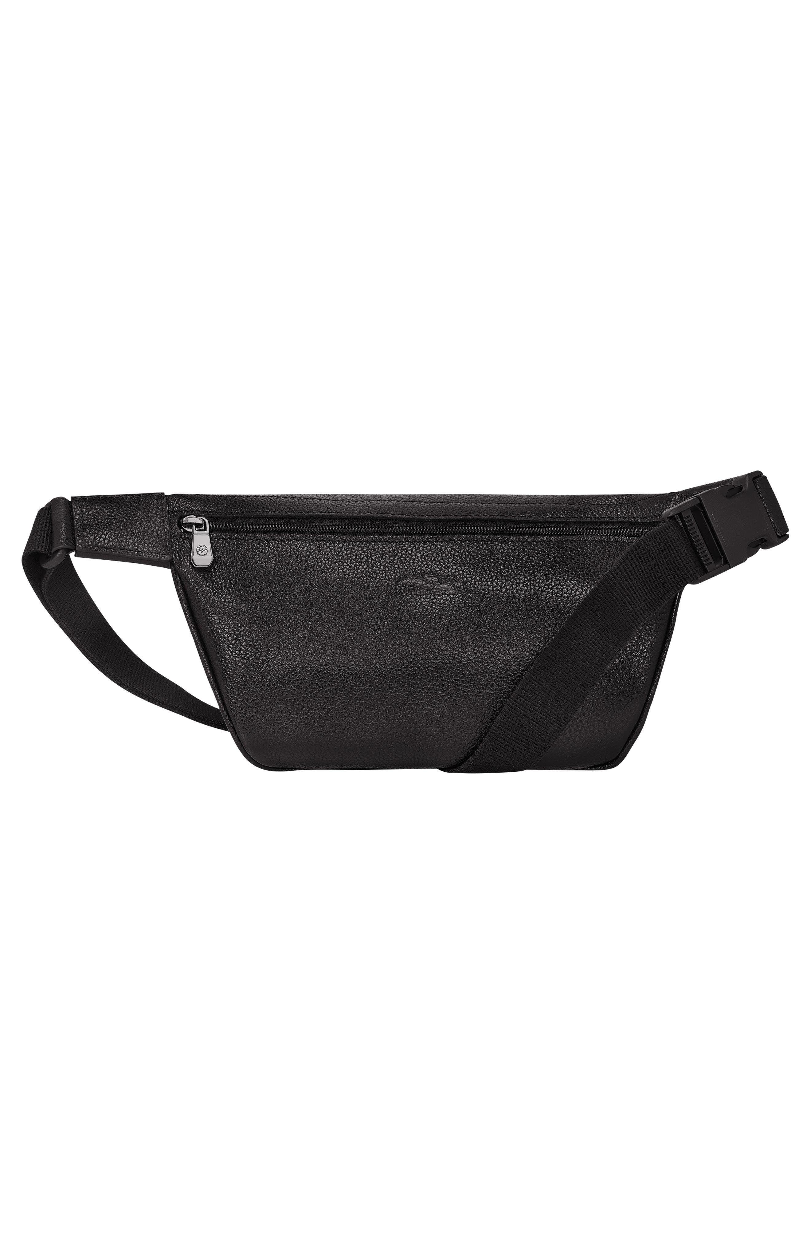 Longchamp Le Foulonné Leather Belt Bag in Black at Nordstrom - 4