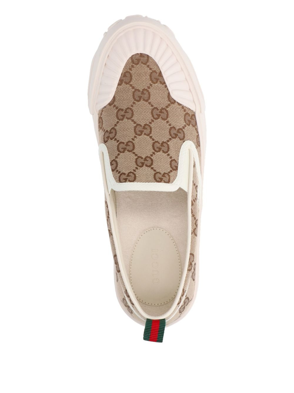 logo-pattern slip-on sneakers - 4