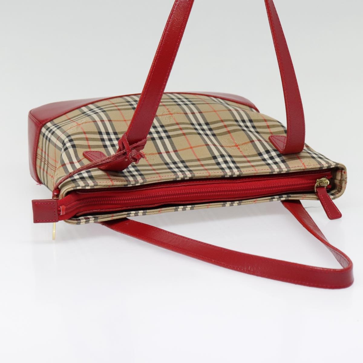 Burberry Nova Check Tote Bag Canvas Leather Beige Gold - 6
