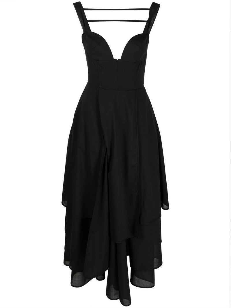 ruffled-hem dress 1