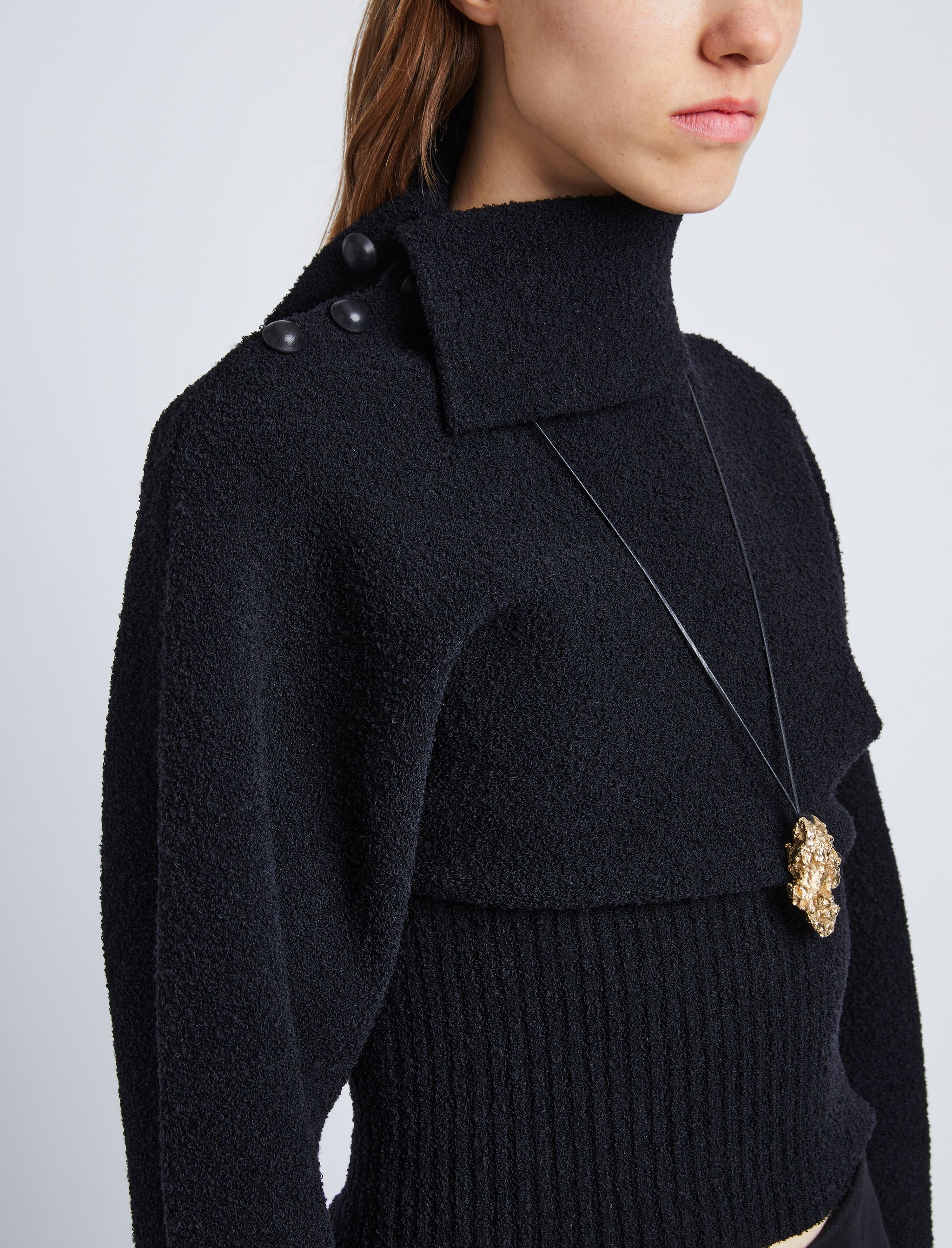 Wool Viscose Boucle Top - 7