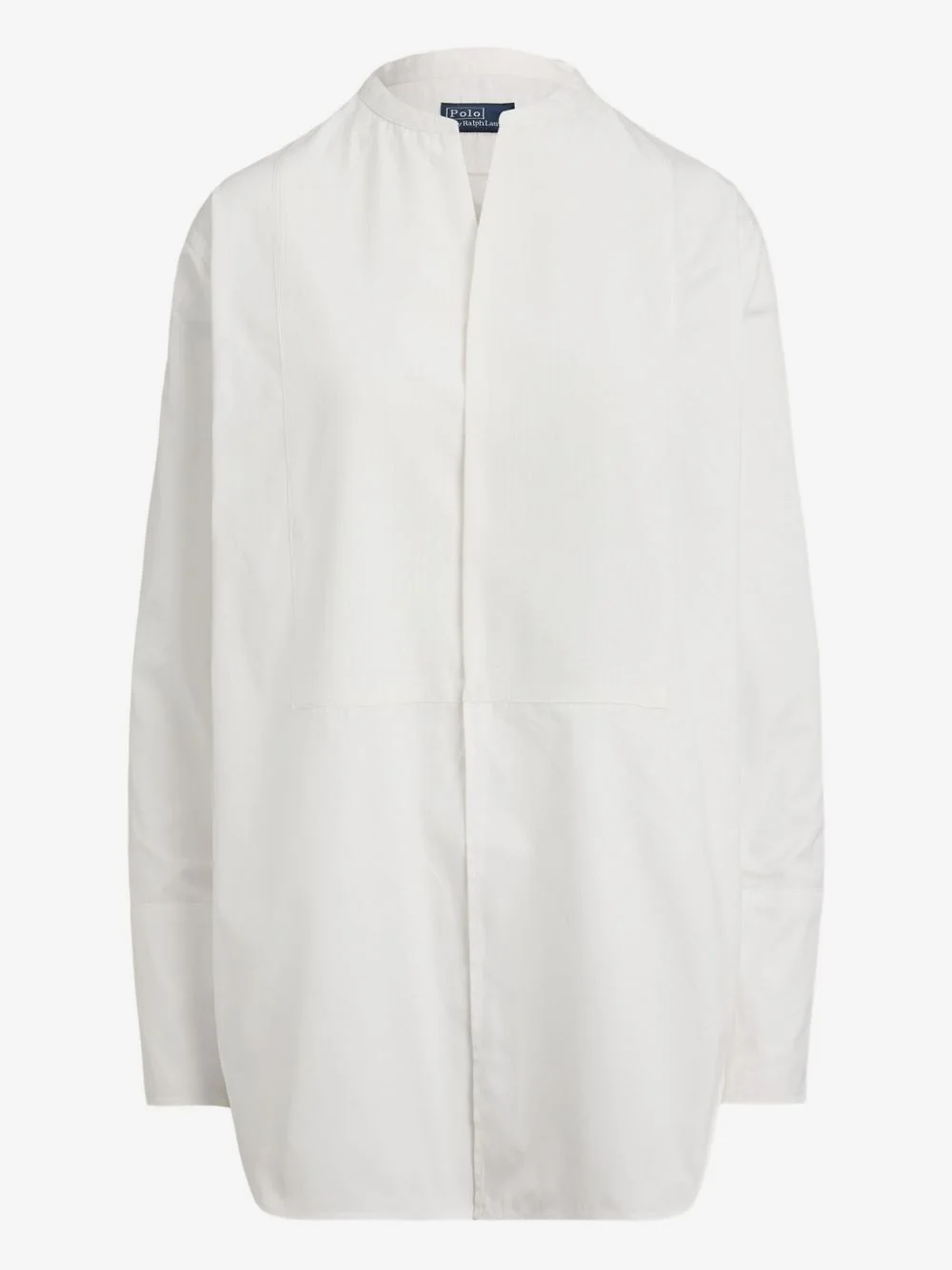 mandarin-collar cotton shirt - 1
