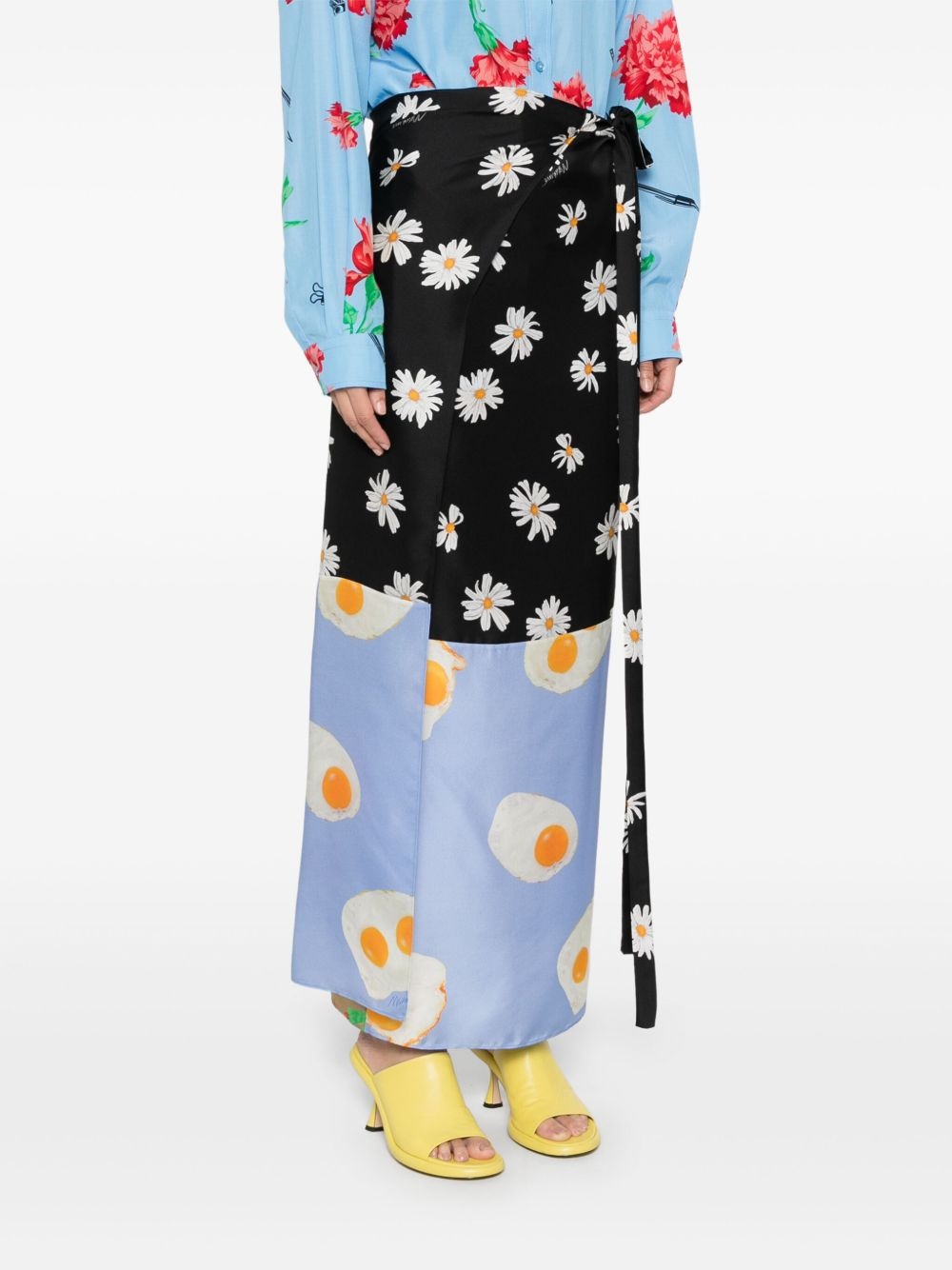 colour-block maxi skirt - 3