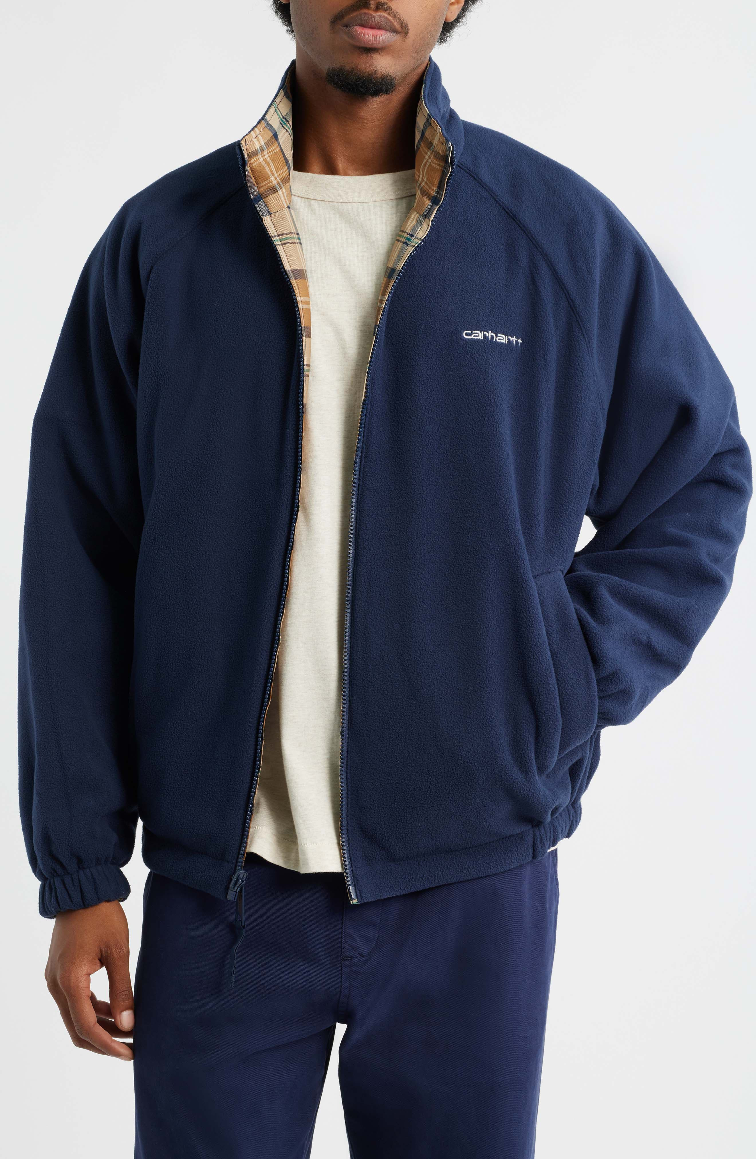 Carhartt Work In Progress Planer Water Repellent Reversible Canvas & Fleece Jacket in Planer Wall /A - 2