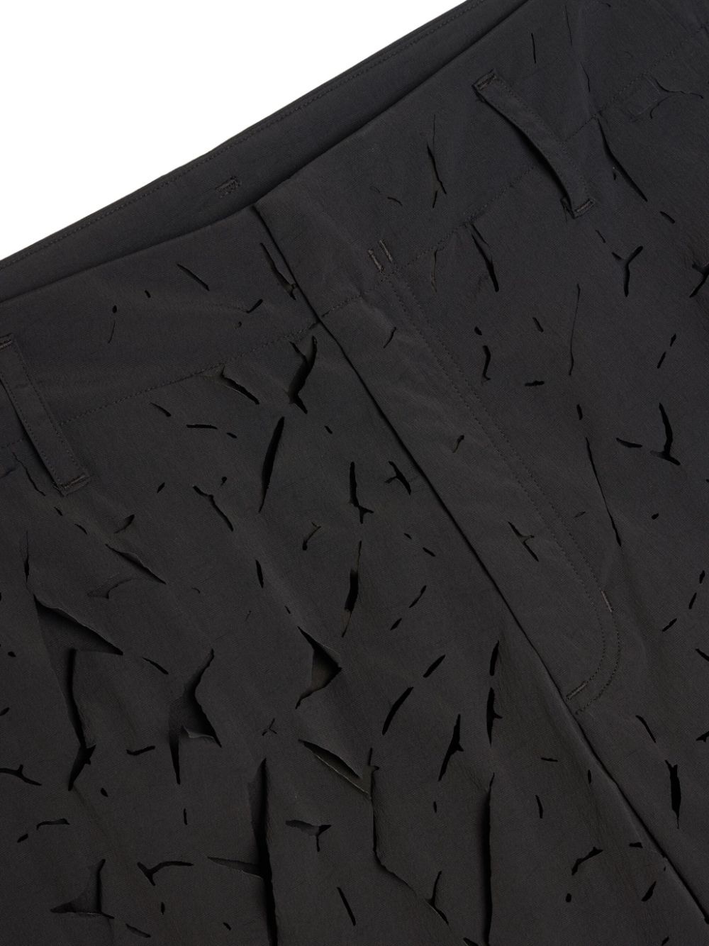 ripped-detailing straight trousers - 4