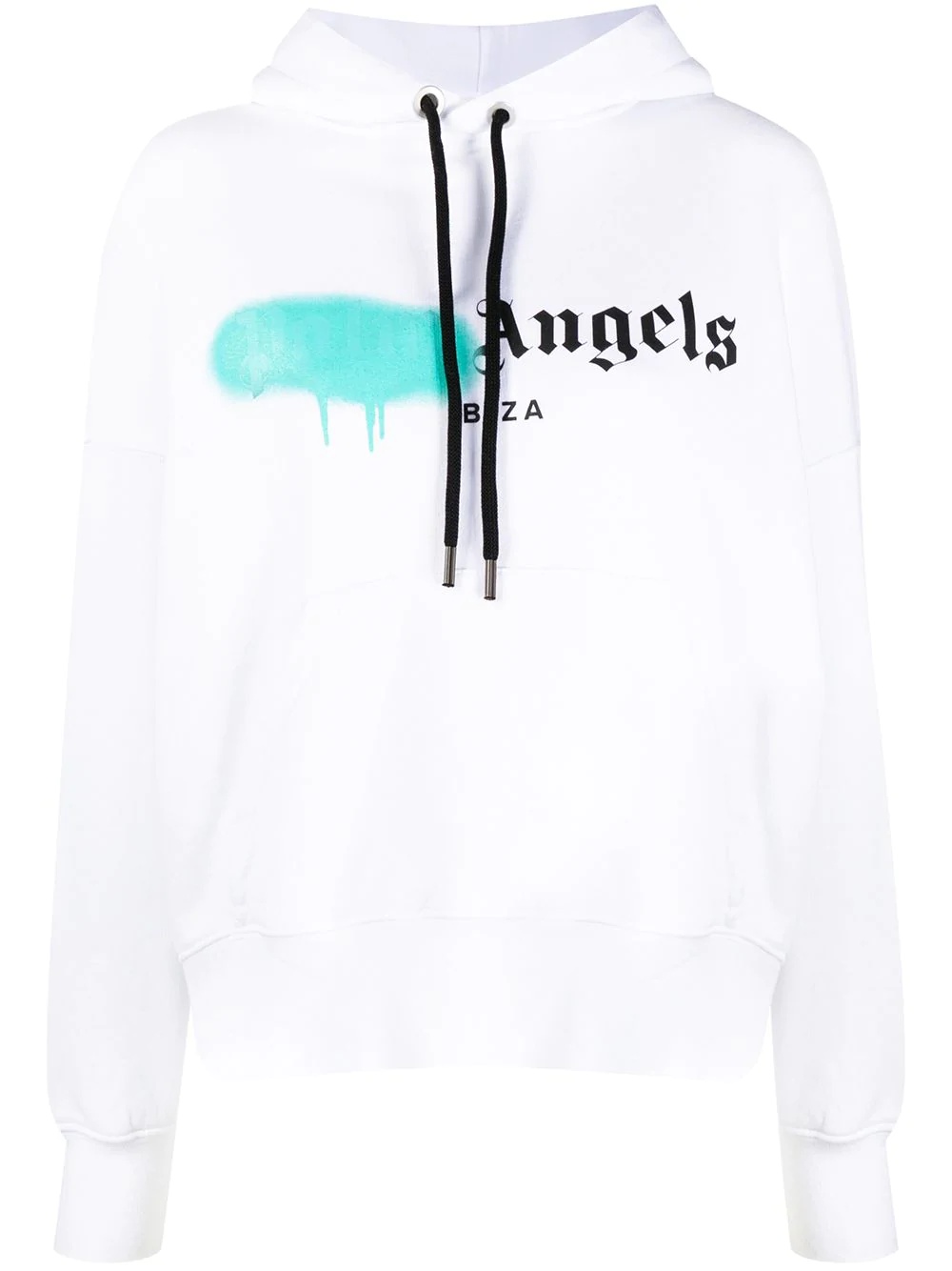 logo print cotton hoodie - 1